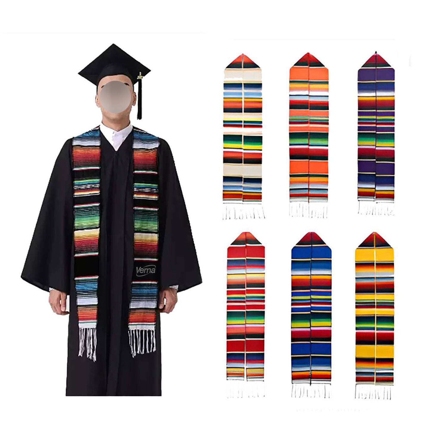 Polyester Mexican Graduation Sash Stole