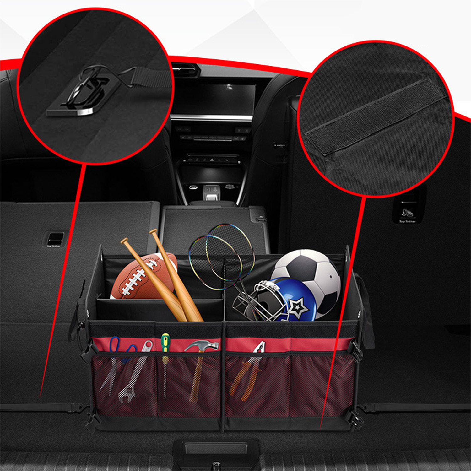 Oxford Collapsible Car Trunk Organizer Storage Box - Image 6