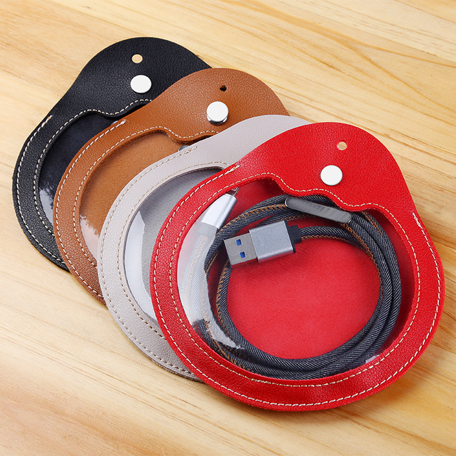 PU Leather Cable Storage Pouch - Image 3