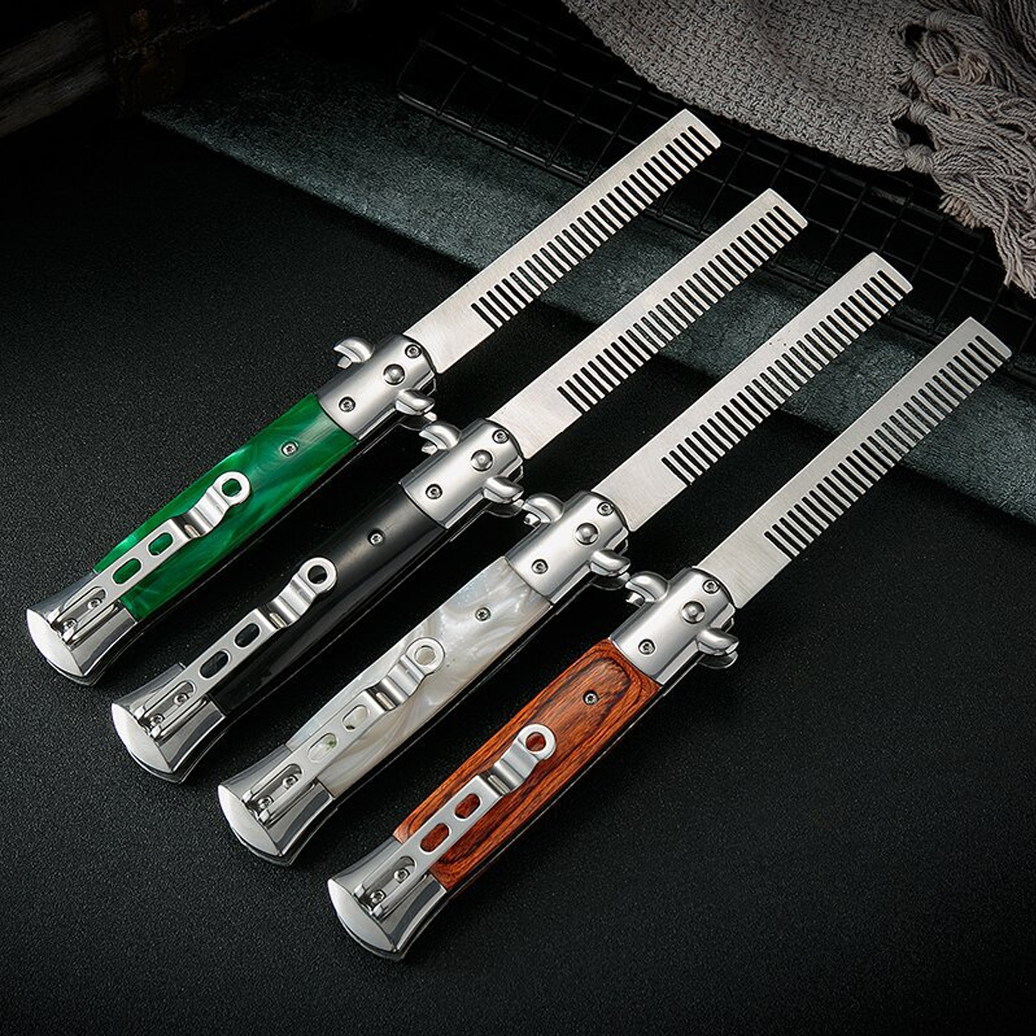 Stainless Steel Folding Comb w/ Resin Handle - Image 8