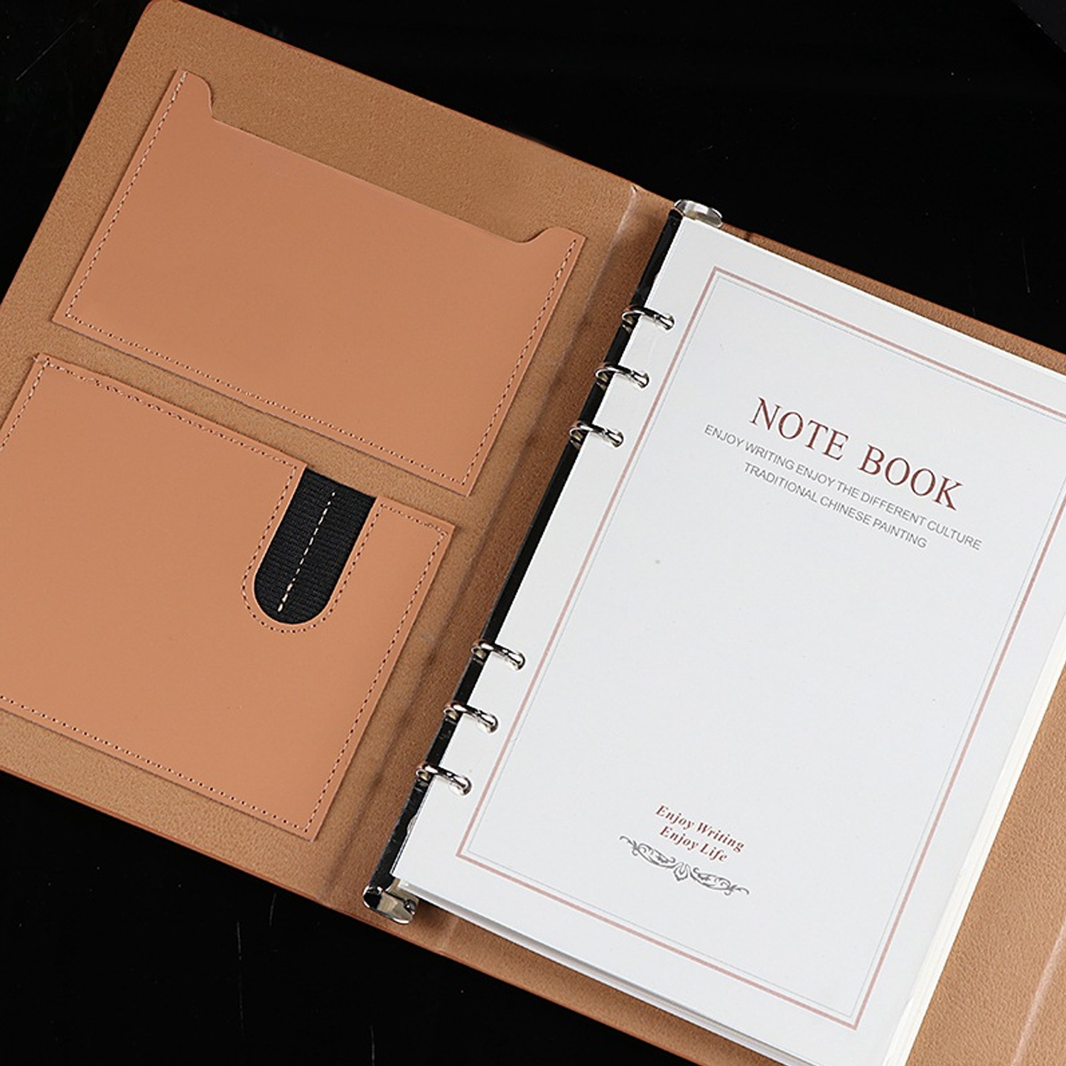 A5 PU Leather Tri-Fold Business Notebook - Image 6