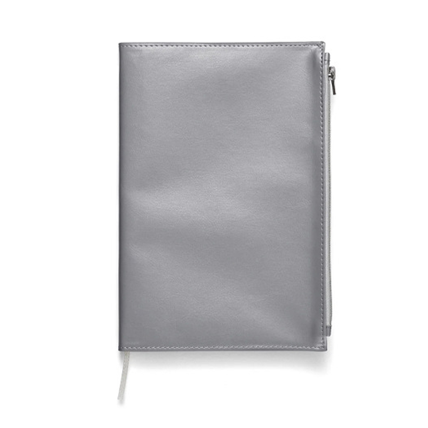 A5 Pearlized PU Leather Notebook w/ Zipper Pocket - Image 5