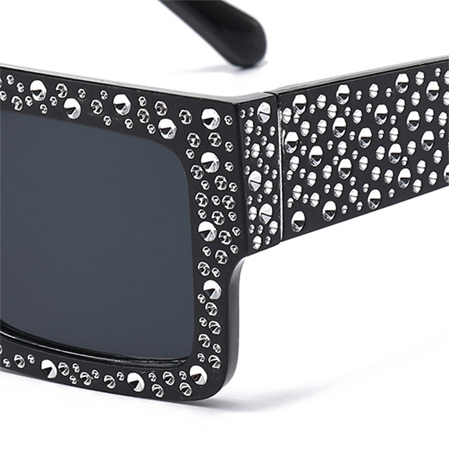 Rhinestone Square Plastic Sunglasses - Image 10