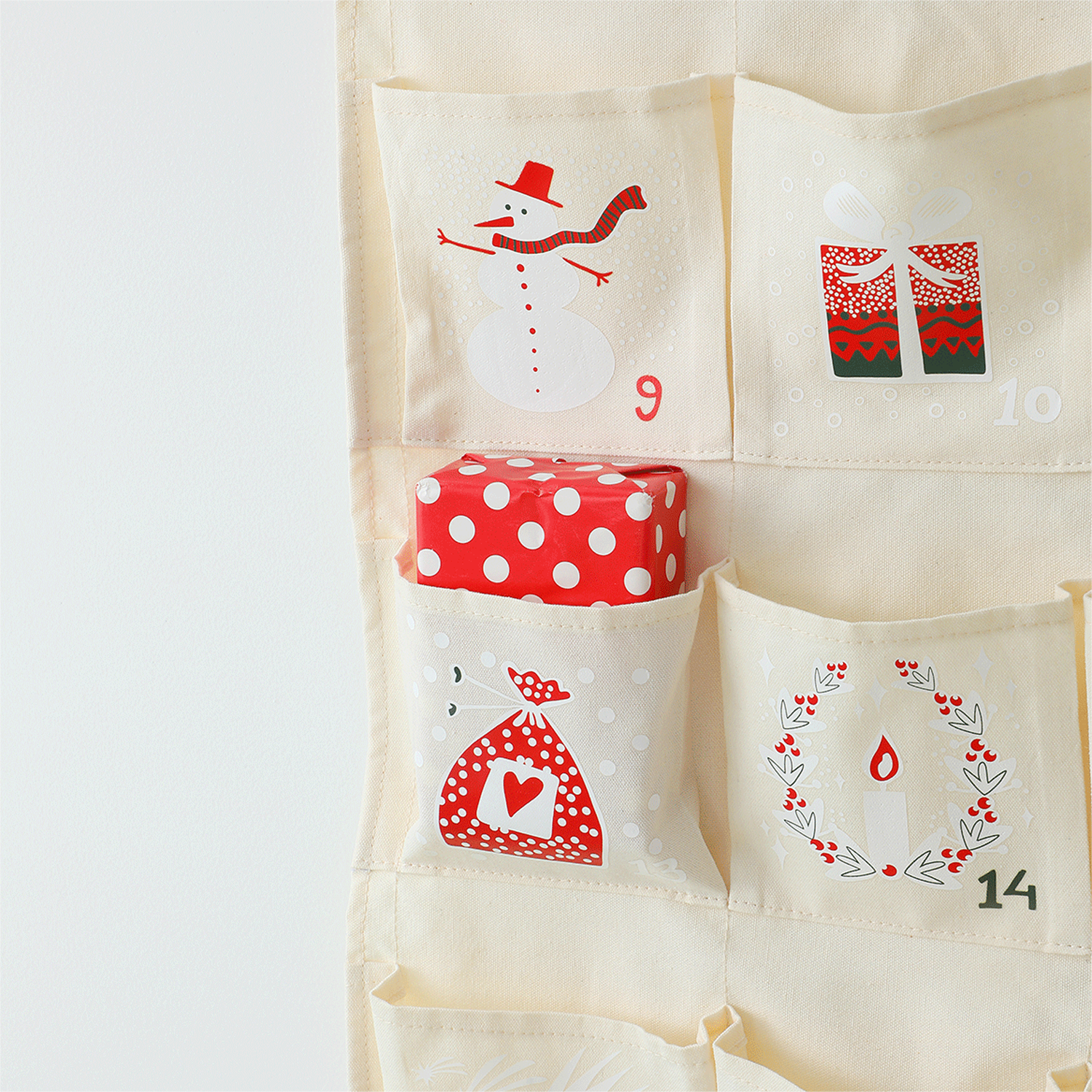 24 Pockets Christmas Advent Wall Hanging Calendar - Image 7