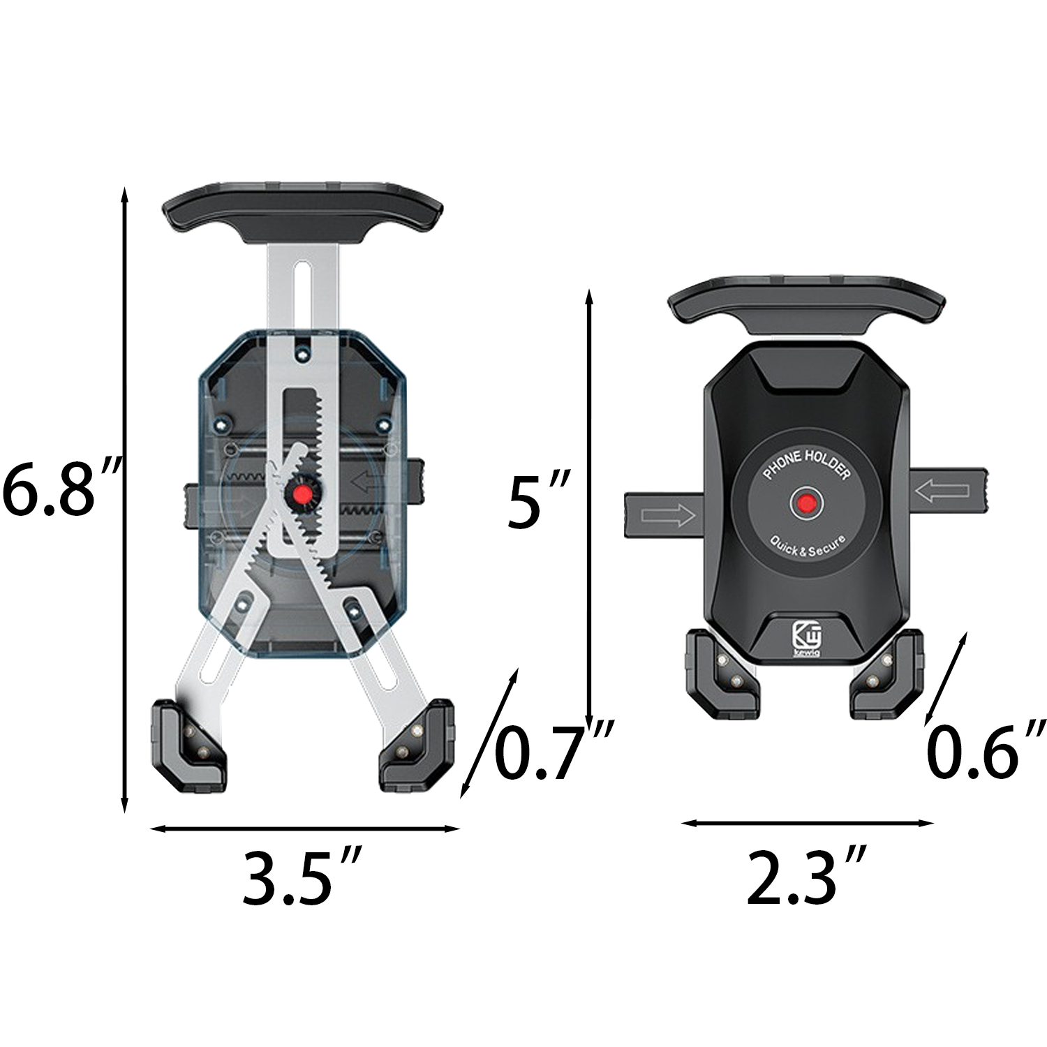 Steady Anti-Shake Motorcycle Phone Holder - Image 4