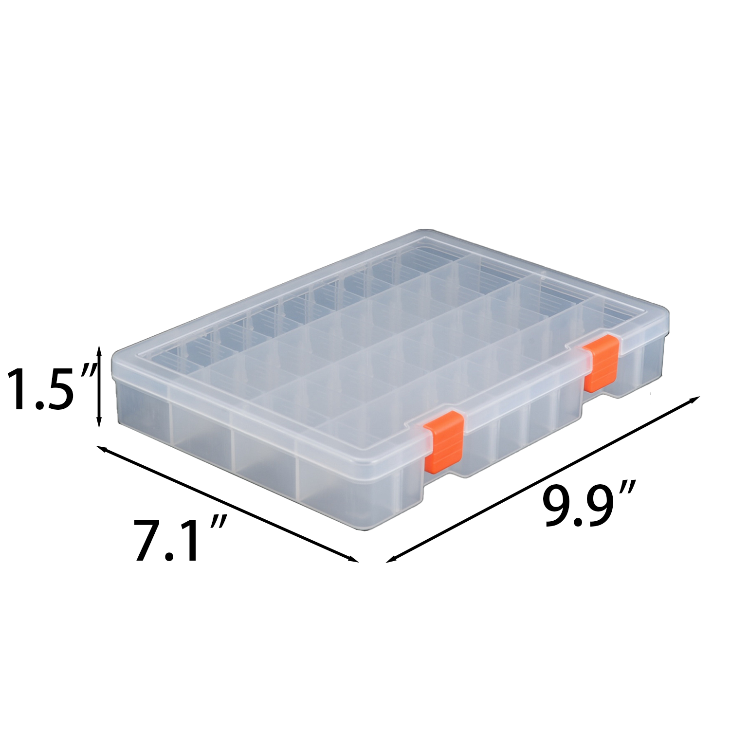 Transparent Plastic Storage Organizer w/ Removable Dividers - Image 3