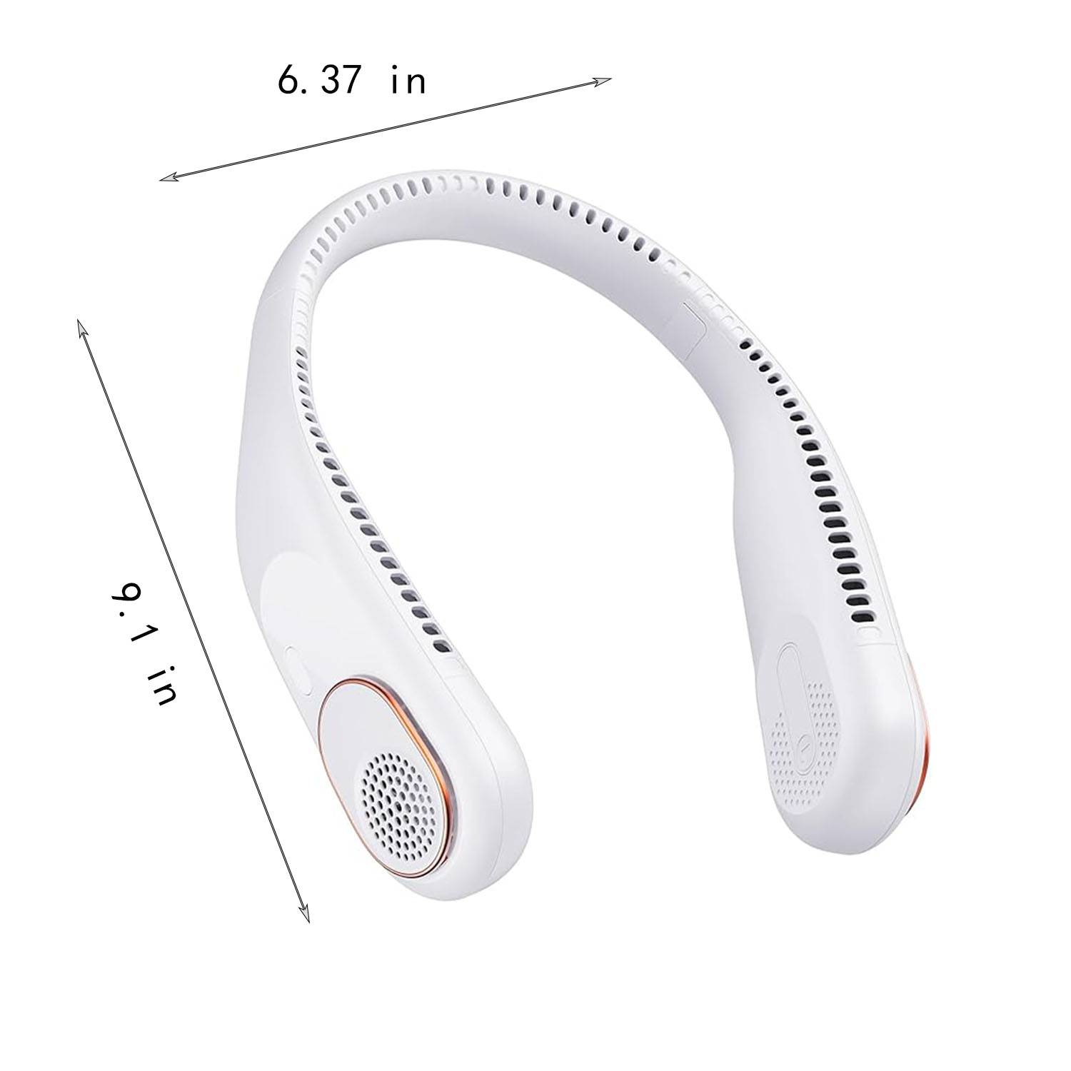 Plastic USB Rechargeable Hanging Neck Fan - Image 4