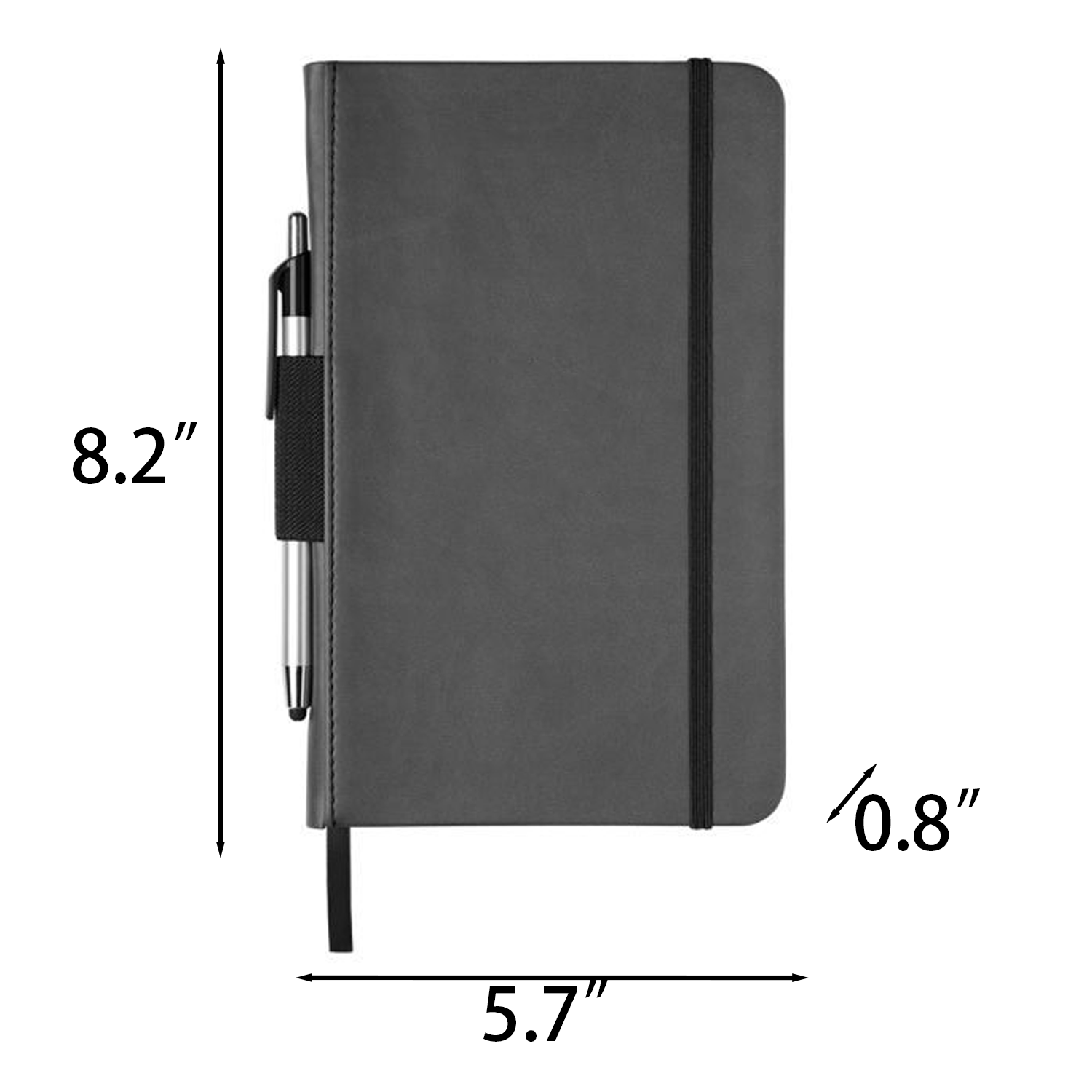 A5 PU Leather Business Notebook w/ Pen Holder - Image 4
