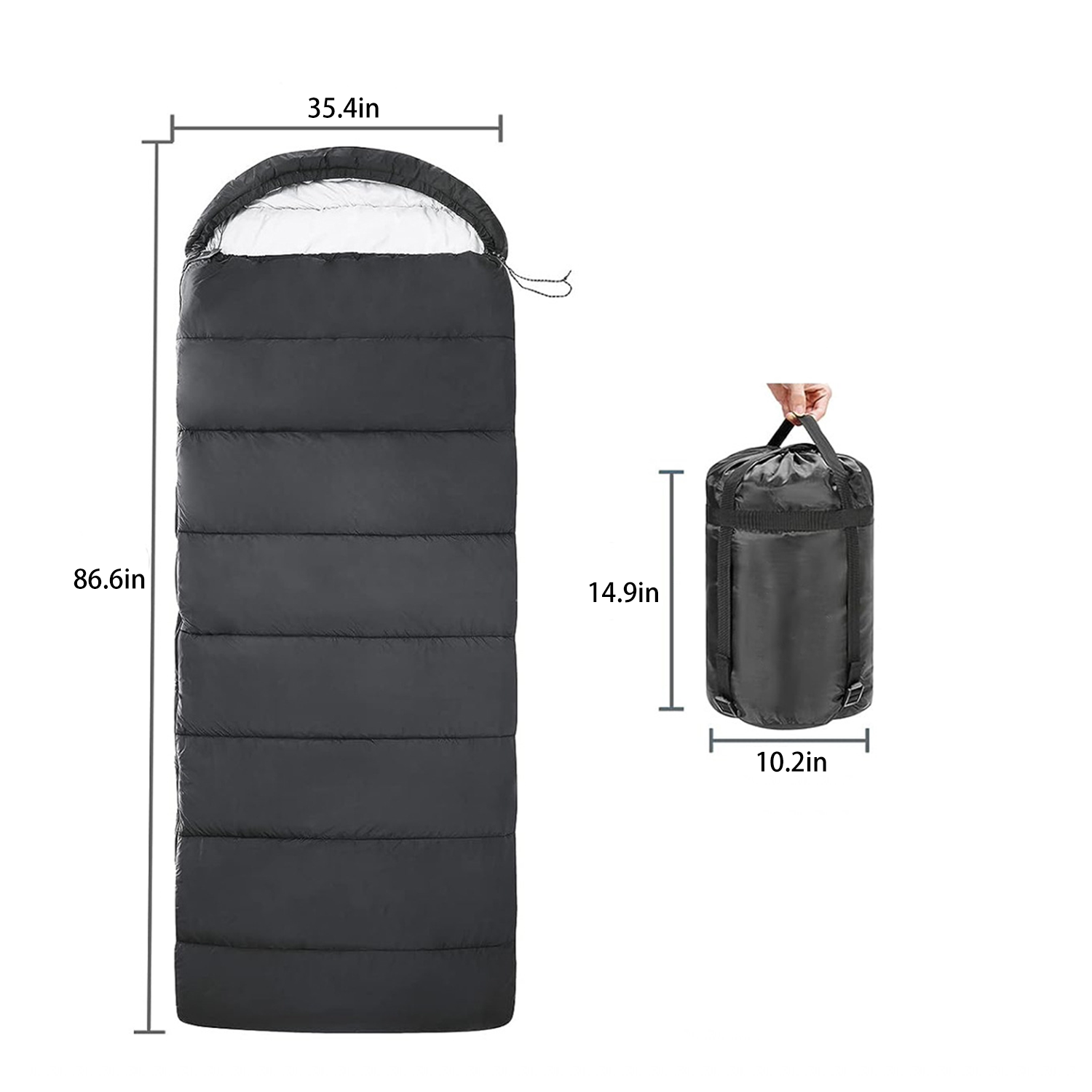 Winter Waterproof Outdoor Heated Sleeping Bag - Image 4