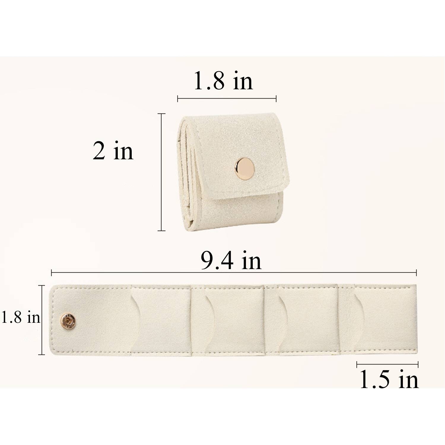 Foldable PU Leather Jewelry Organizer Pouch - Image 4