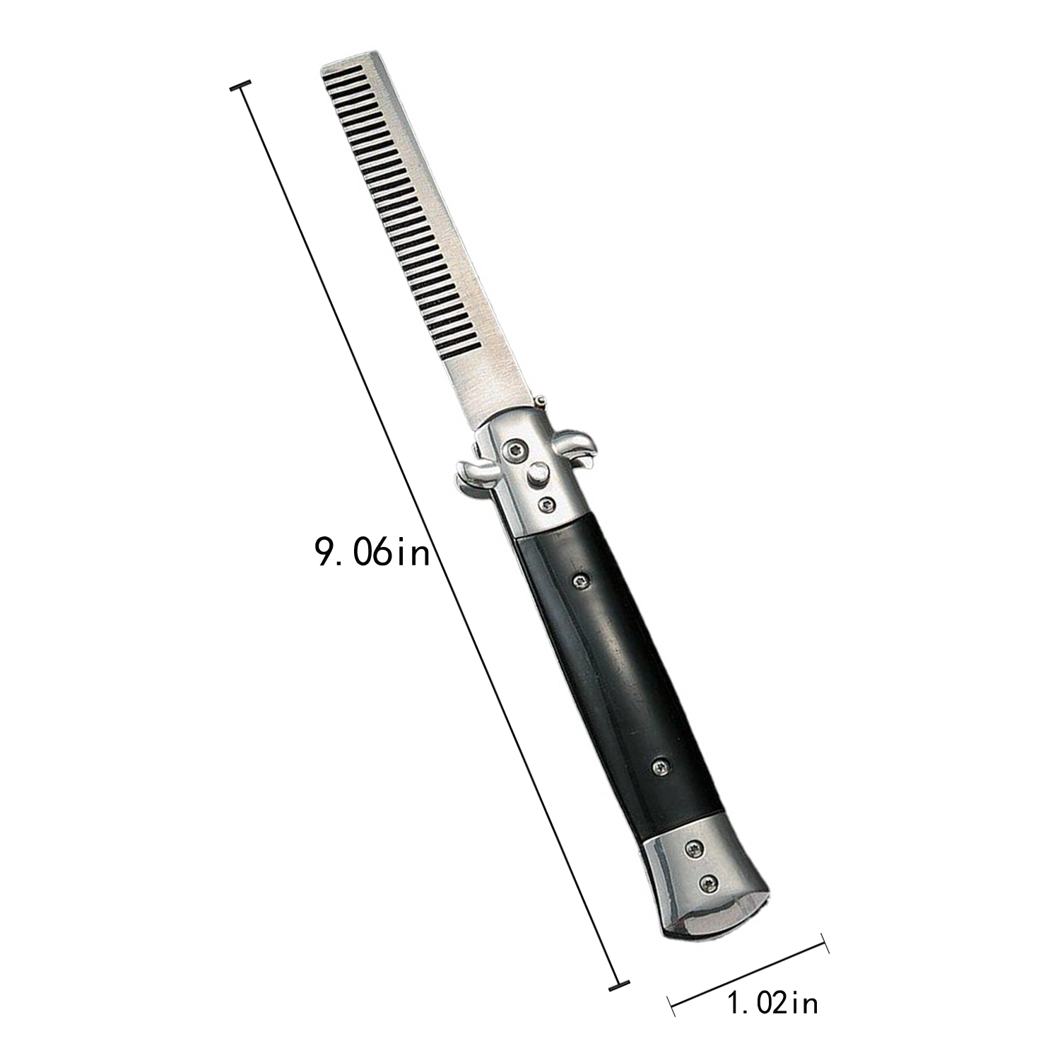 Stainless Steel Folding Comb w/ Resin Handle - Image 4