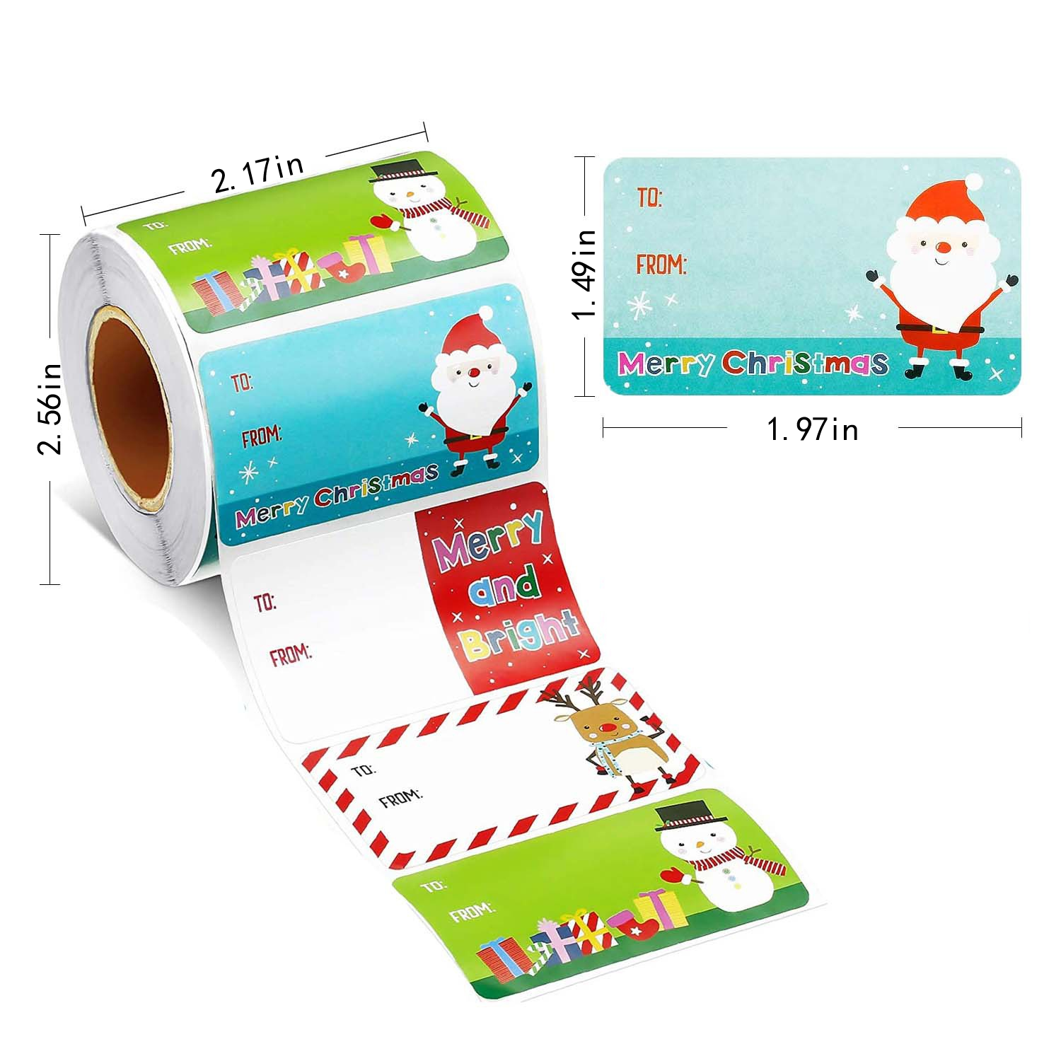 Adhesive Christmas Sticker Roll - Image 3