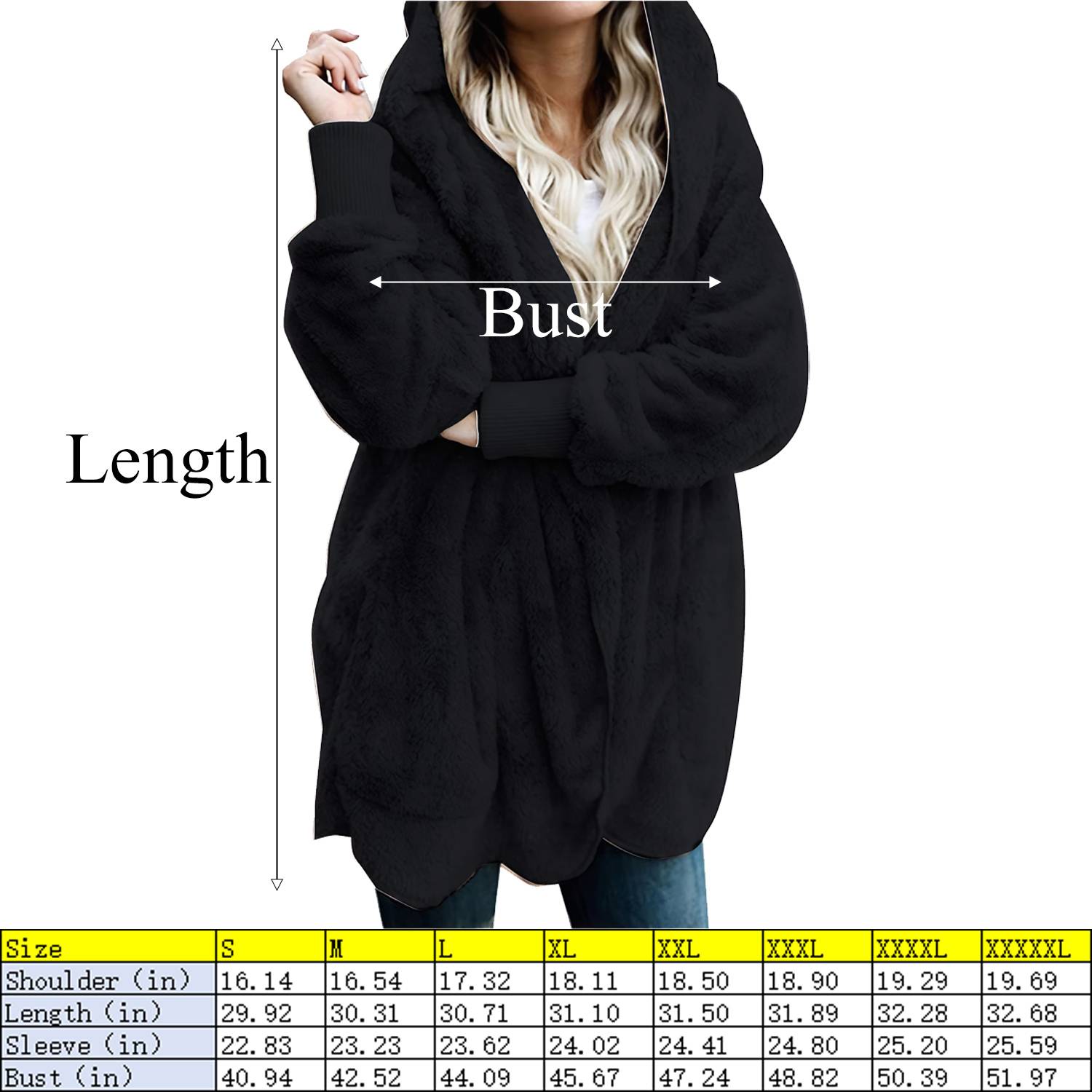 Women's Solid Color Fleece Warm Cardigan Coat - Image 4