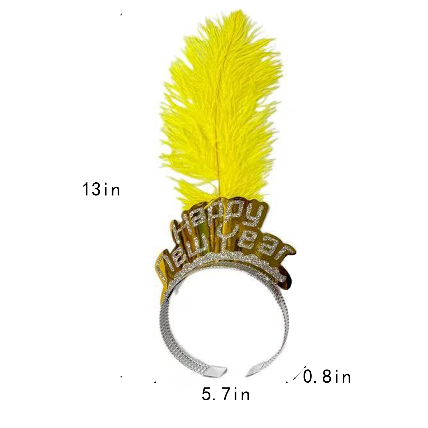 Happy New Year Feather Headband - Image 4