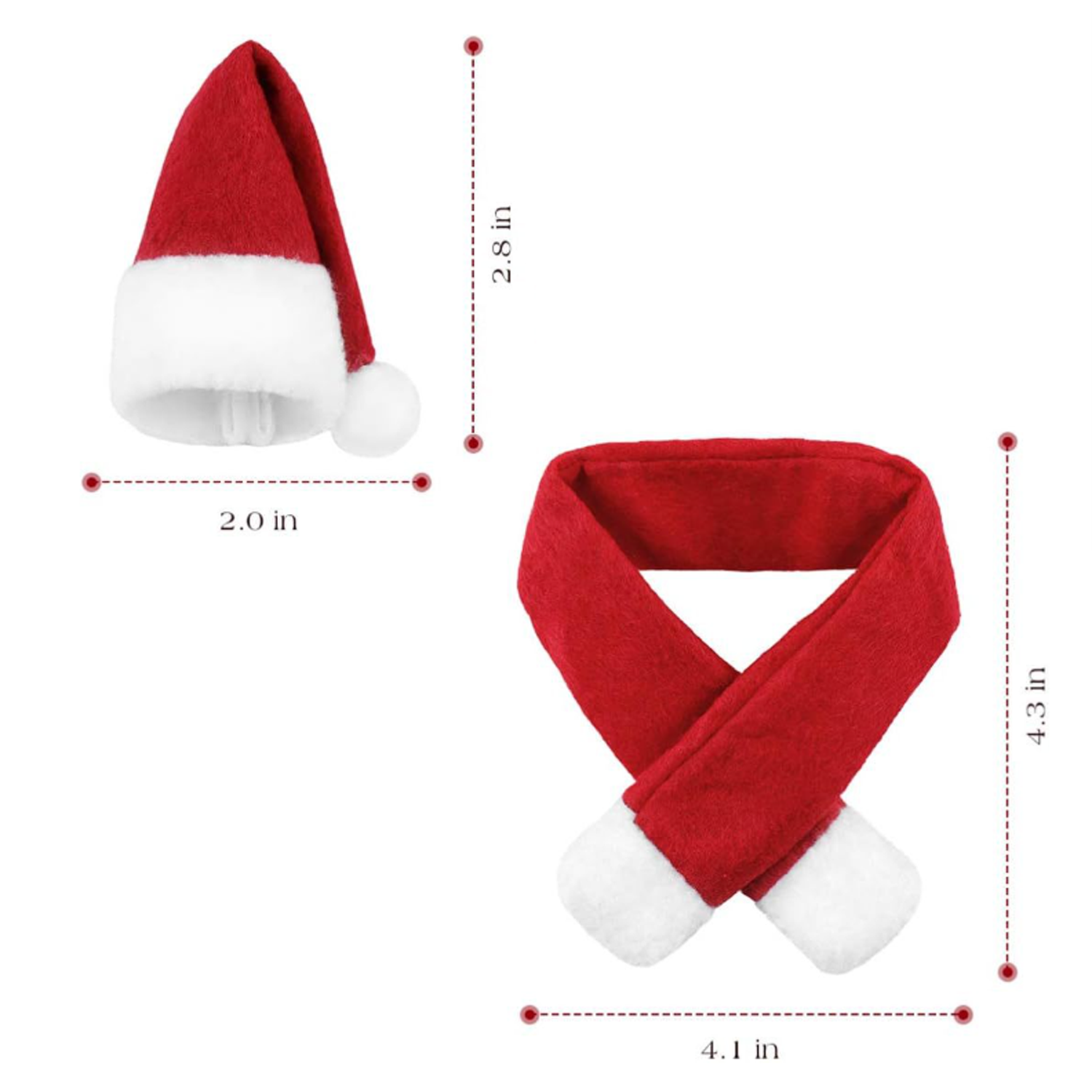 Christmas Scarf & Hat Nonwoven Wine Bottle Decoration - Image 4