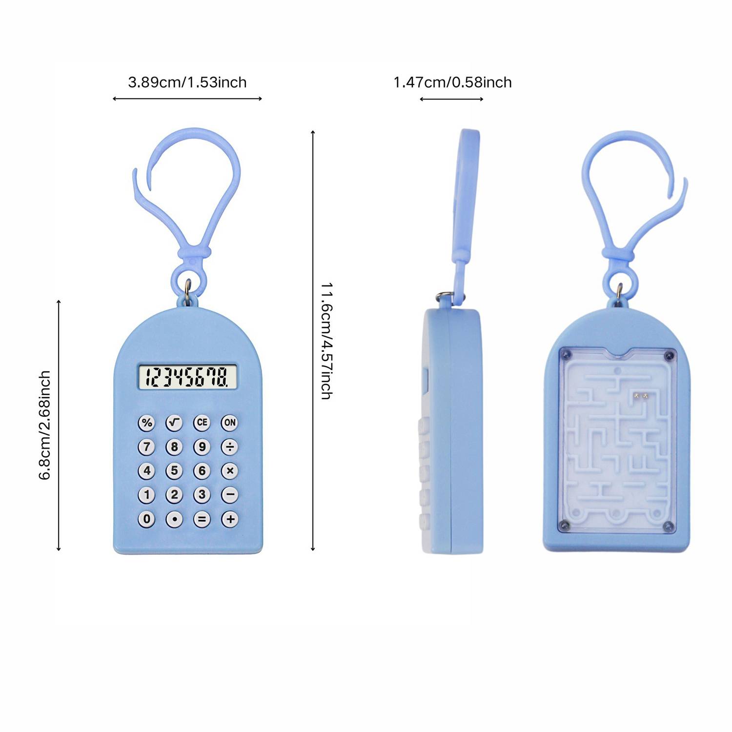 Mini Calculator Keychain w/ Maze Puzzle - Image 4