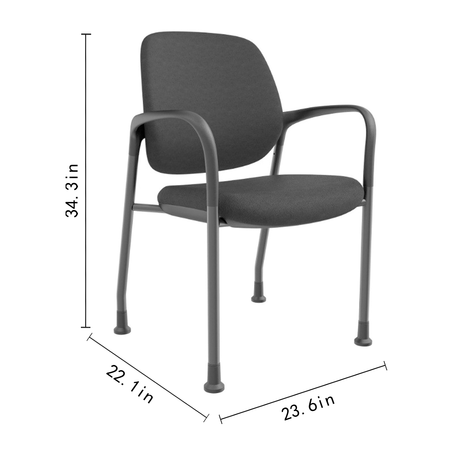 Stackable Metal Frame Arm Chair - Image 4