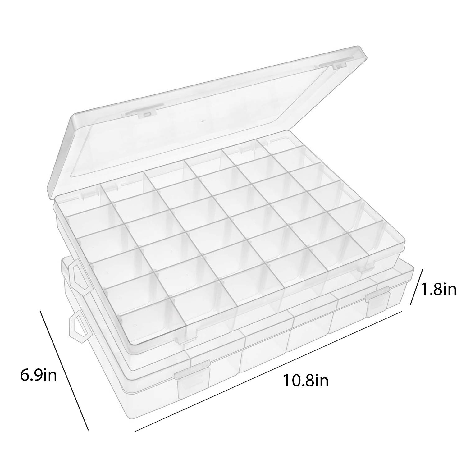 36 Grid Clear Plastic Storage Box Organizer - Image 4