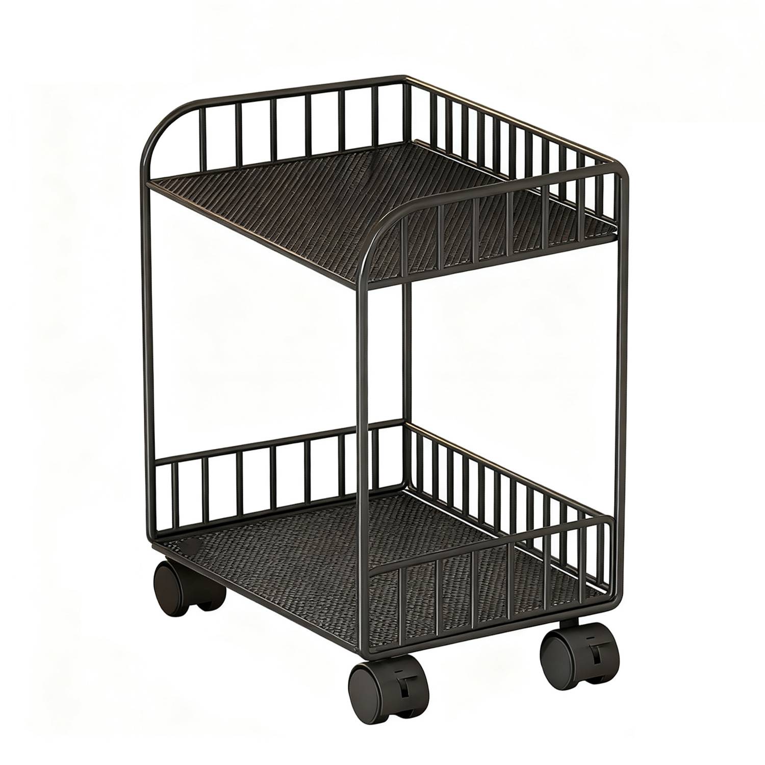 2-Tier Rolling Cart Storage Shelf