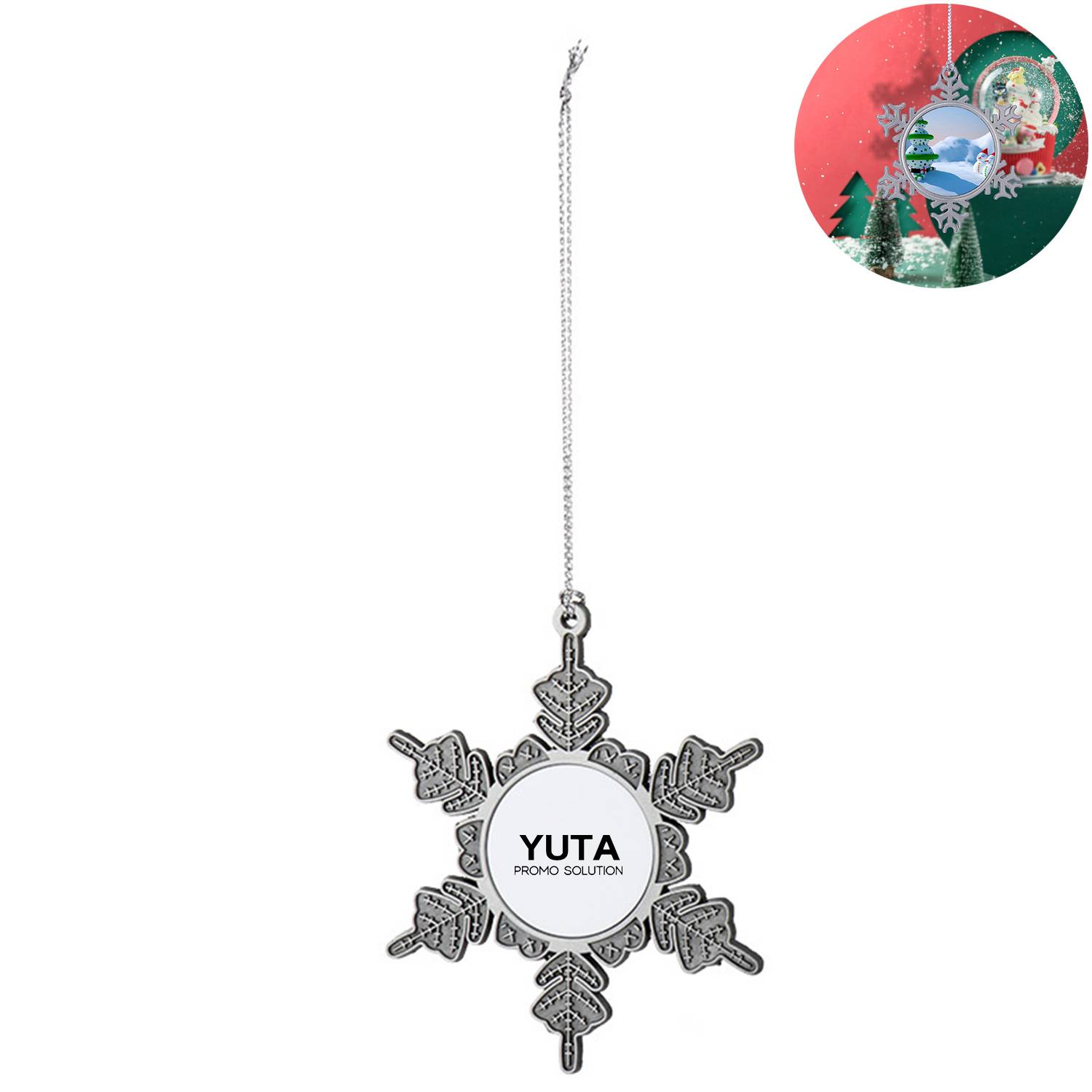 Pewter Snowflake Christmas Tree Ornaments