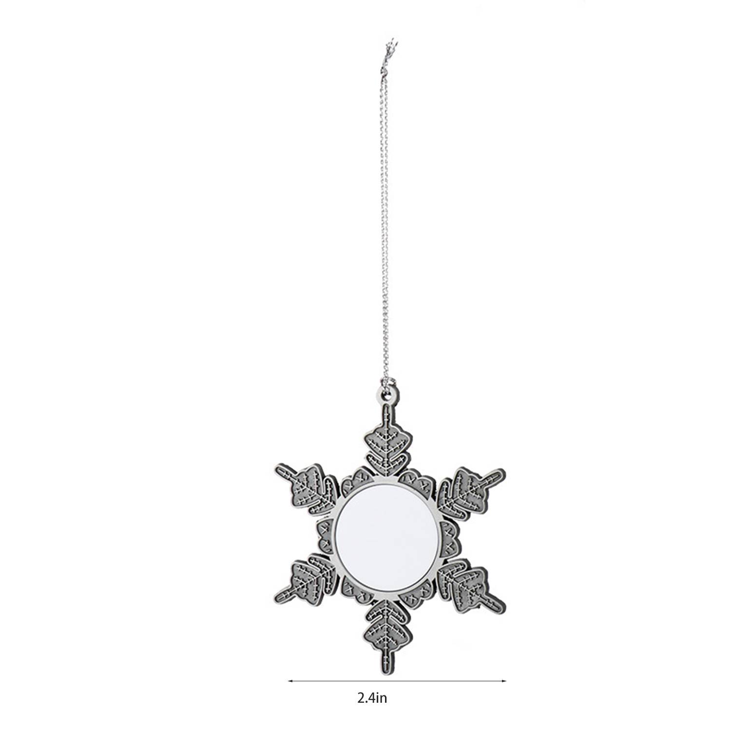 Pewter Snowflake Christmas Tree Ornaments - Image 4