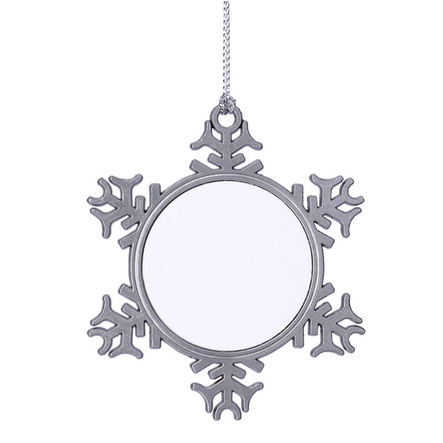 Pewter Snowflake Christmas Tree Ornaments - Image 5