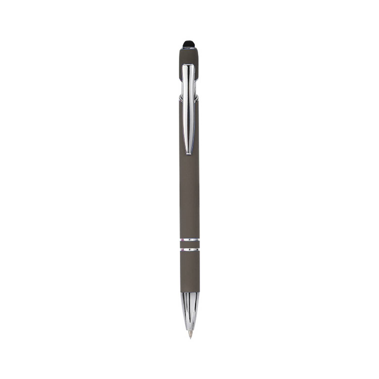 Retractable Aluminum Ballpoint Pen w/ Stylus - Image 7