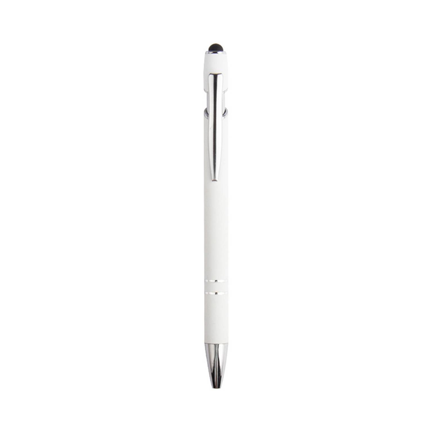 Retractable Aluminum Ballpoint Pen w/ Stylus - Image 11