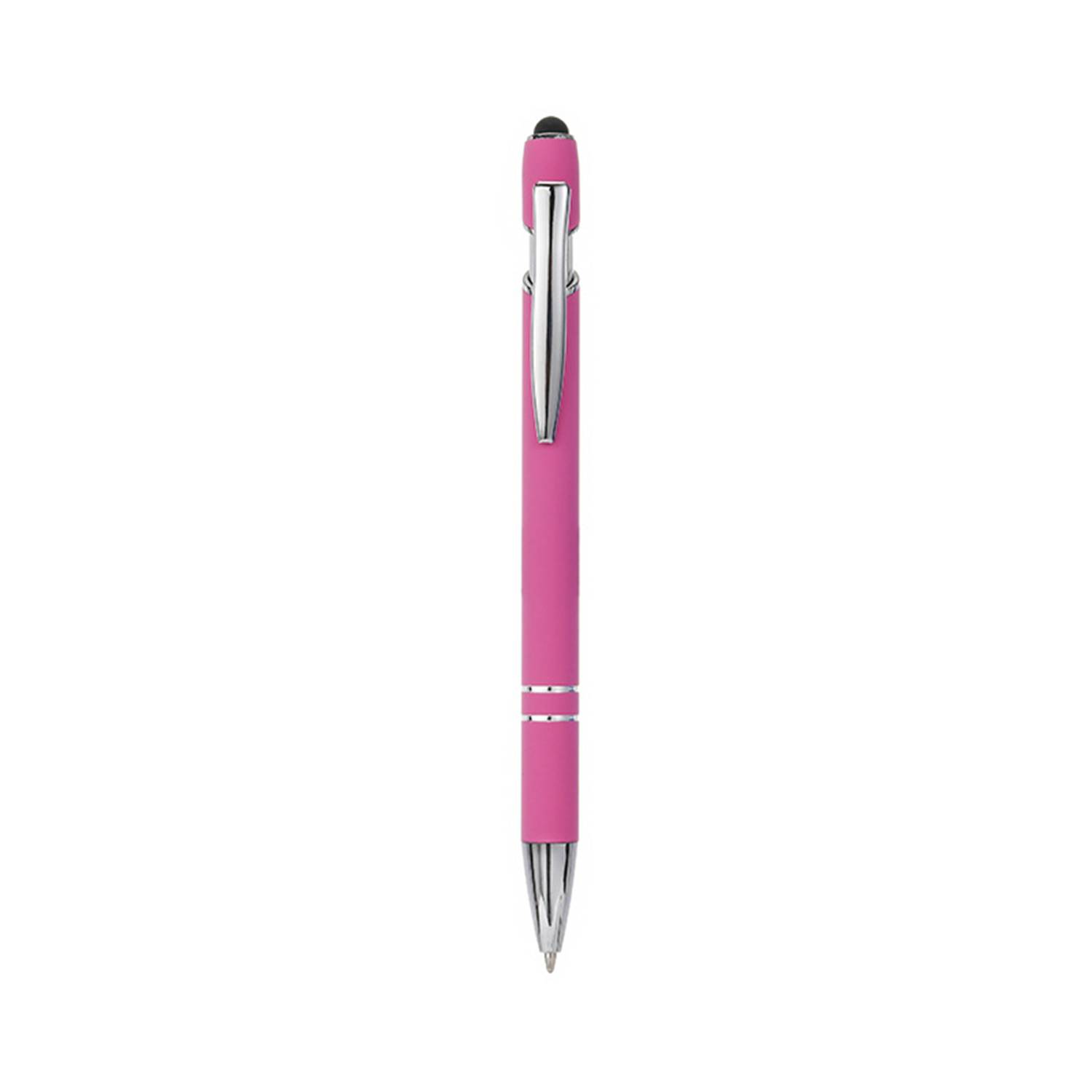 Retractable Aluminum Ballpoint Pen w/ Stylus - Image 9