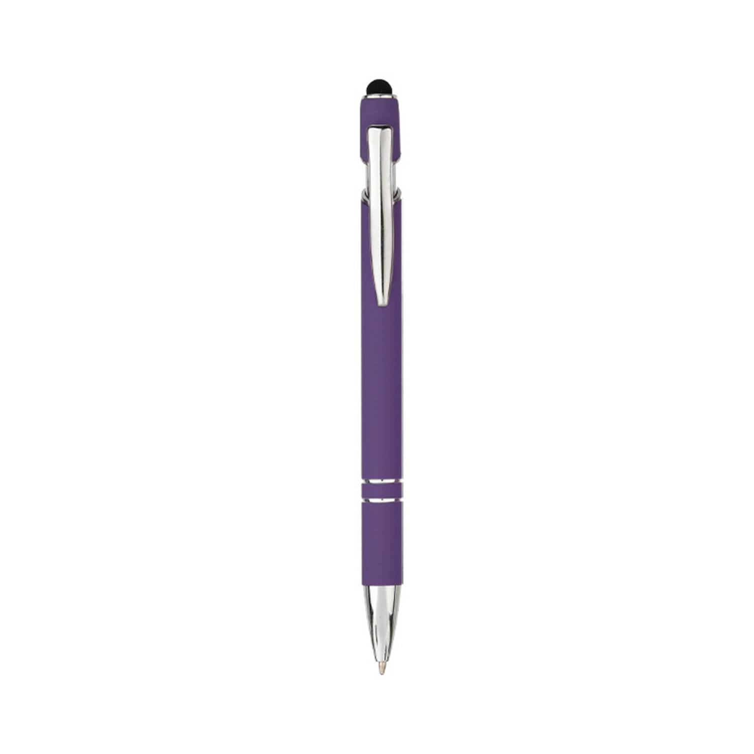 Retractable Aluminum Ballpoint Pen w/ Stylus - Image 8
