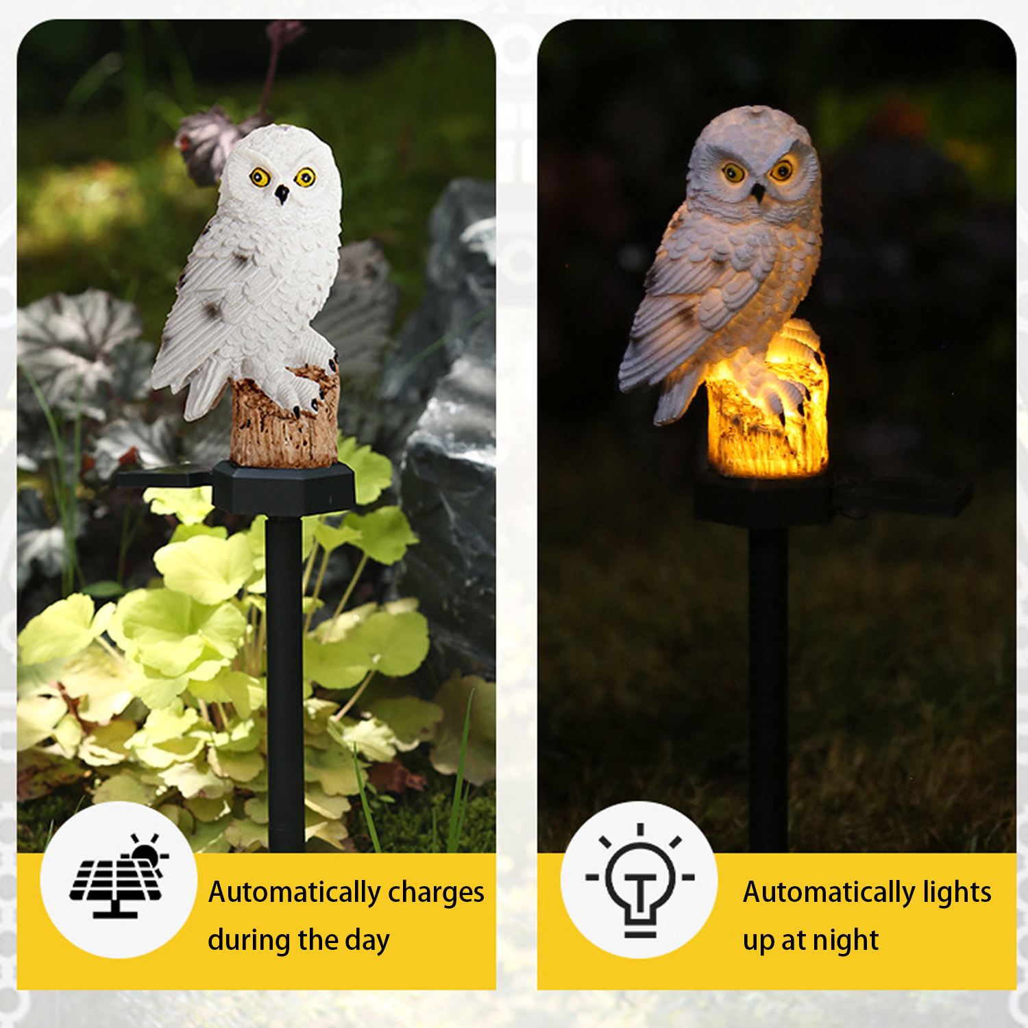 Garden Waterproof Owl Solar LED Light - Image 3