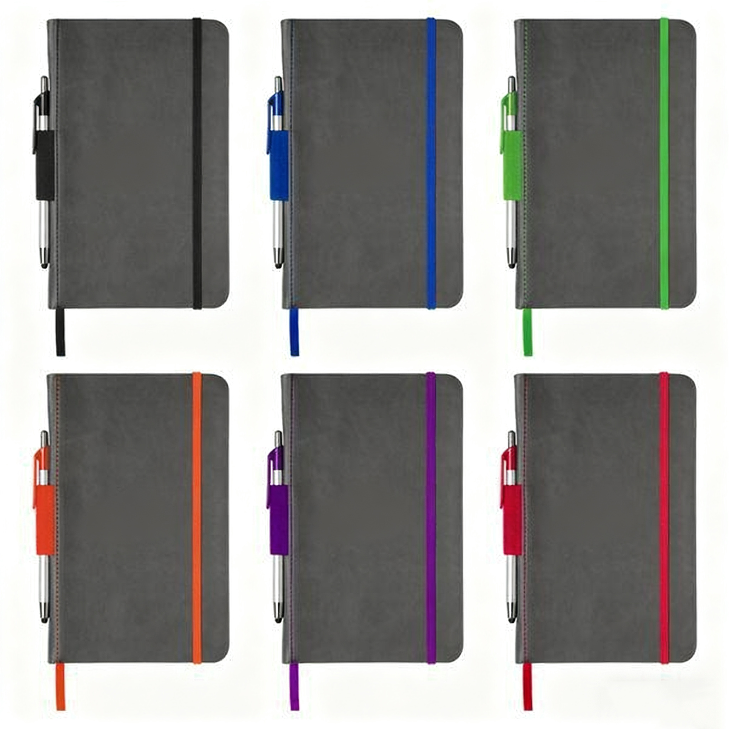 A5 PU Leather Business Notebook w/ Pen Holder - Image 3