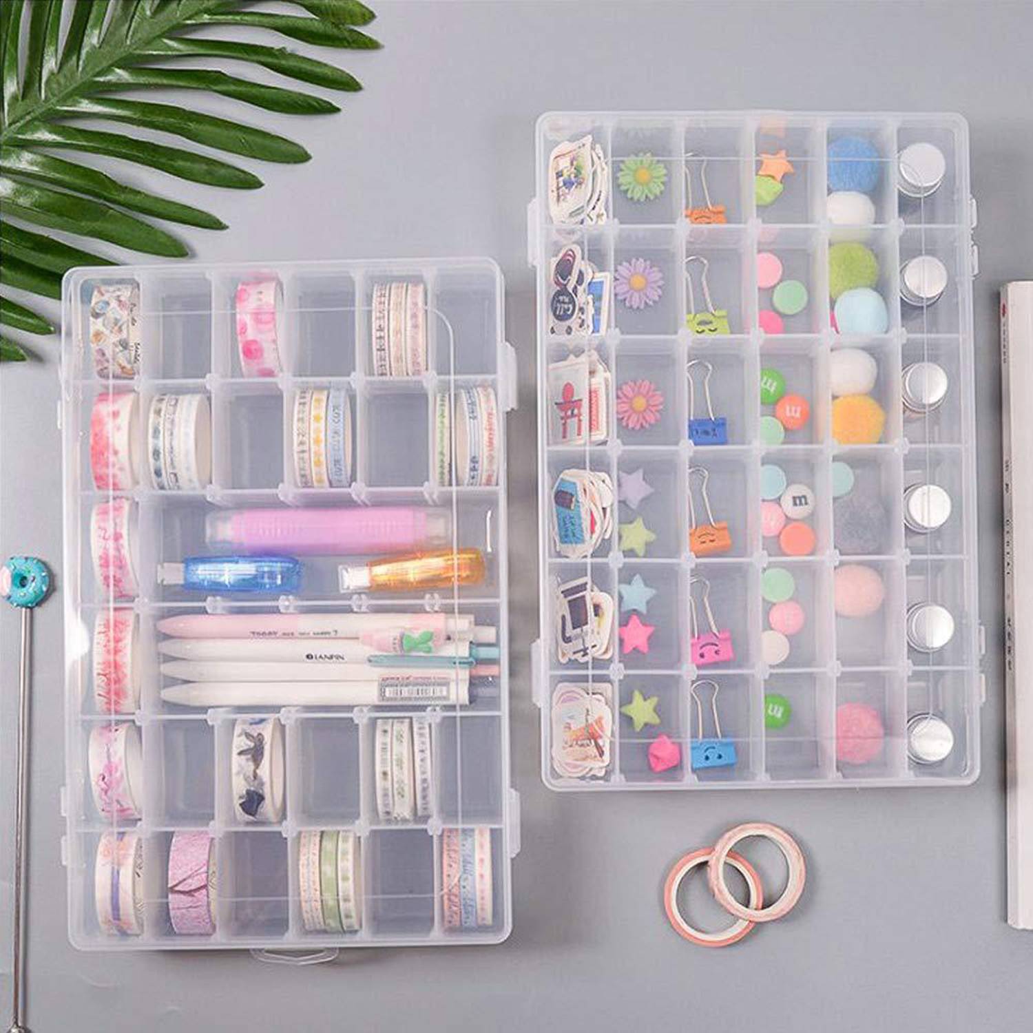 36 Grid Clear Plastic Storage Box Organizer - Image 3