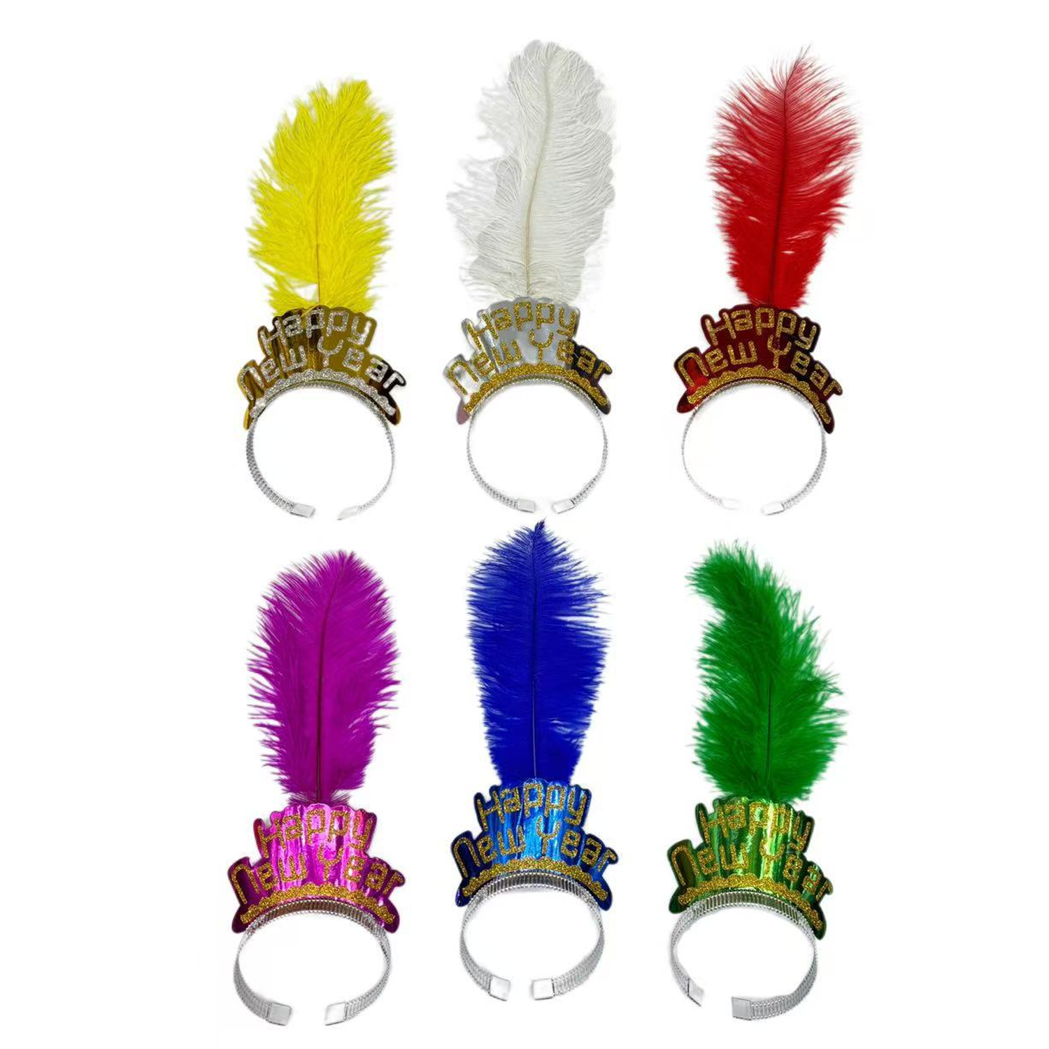 Happy New Year Feather Headband - Image 3