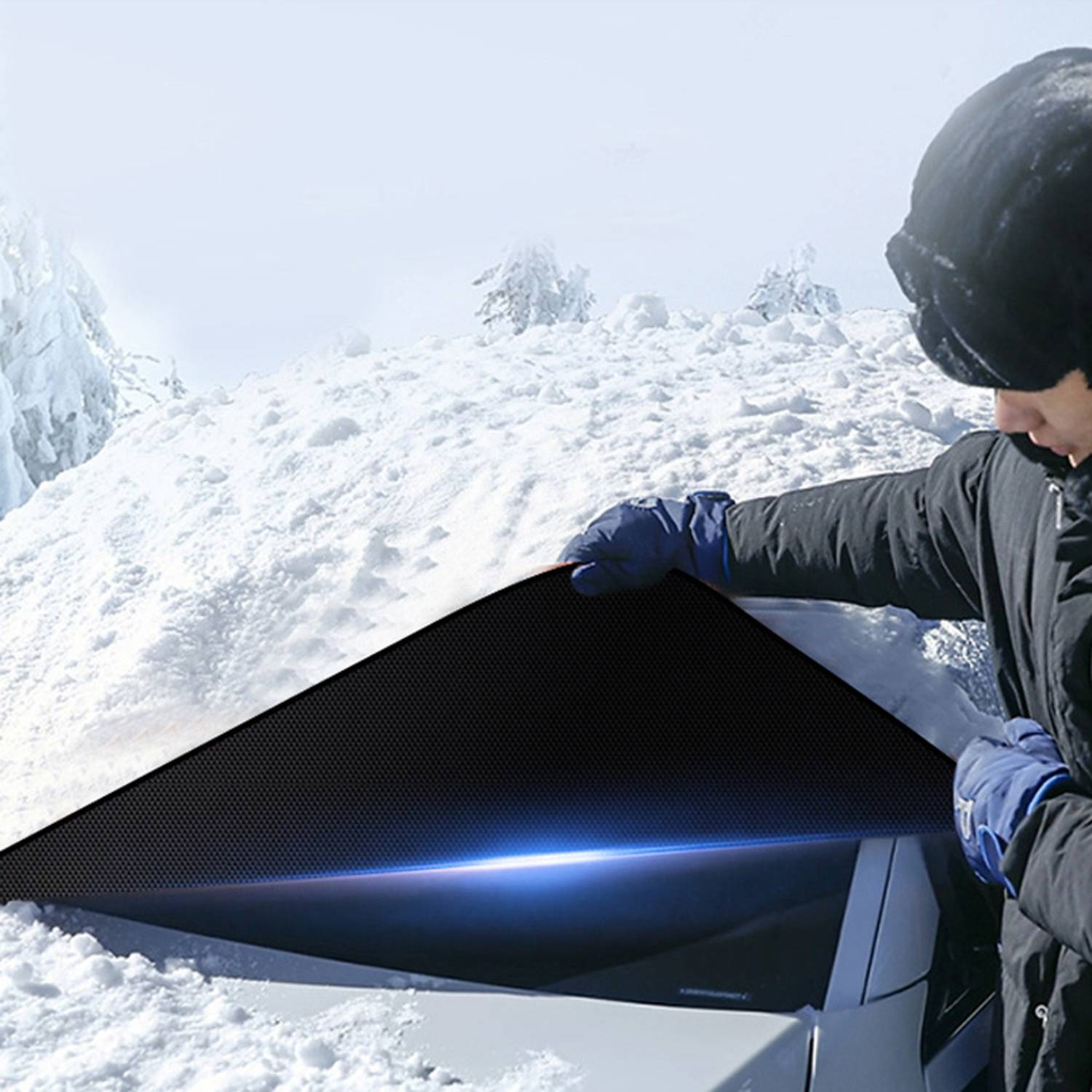 All-Season Oxford Car Windshield Sunshade - Image 5