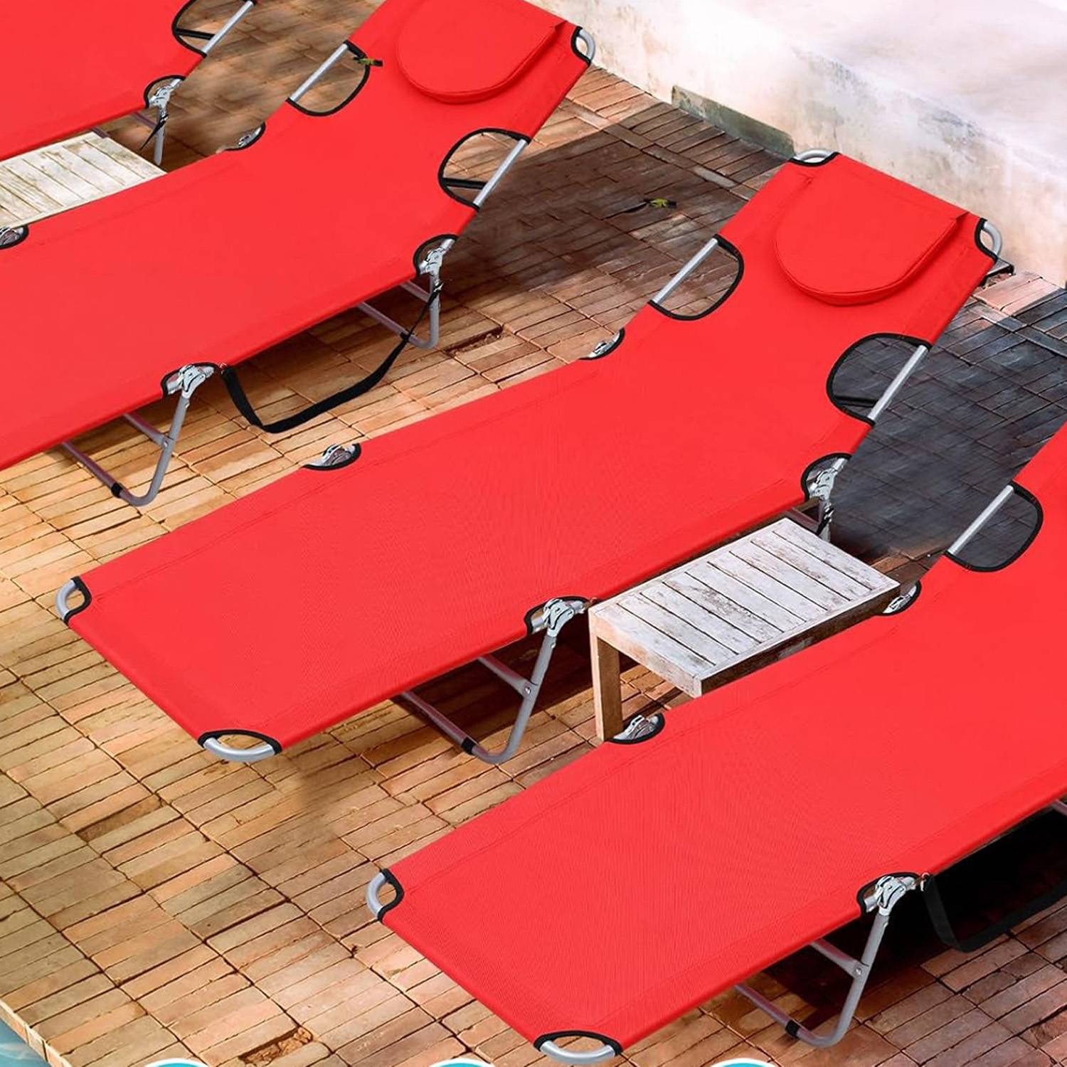 Detachable Tanning Pillow Folding Beach Lounge Chair - Image 3