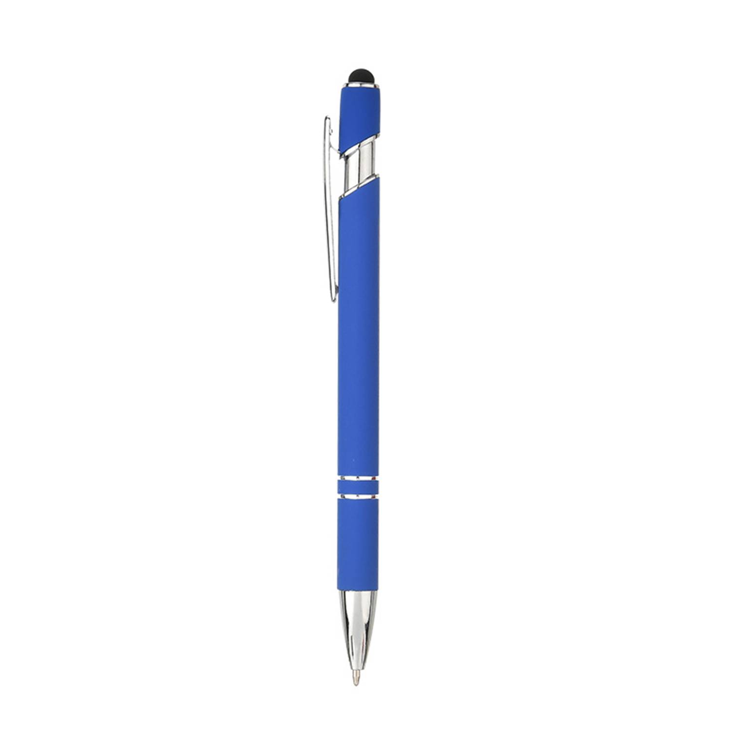 Retractable Aluminum Ballpoint Pen w/ Stylus - Image 5