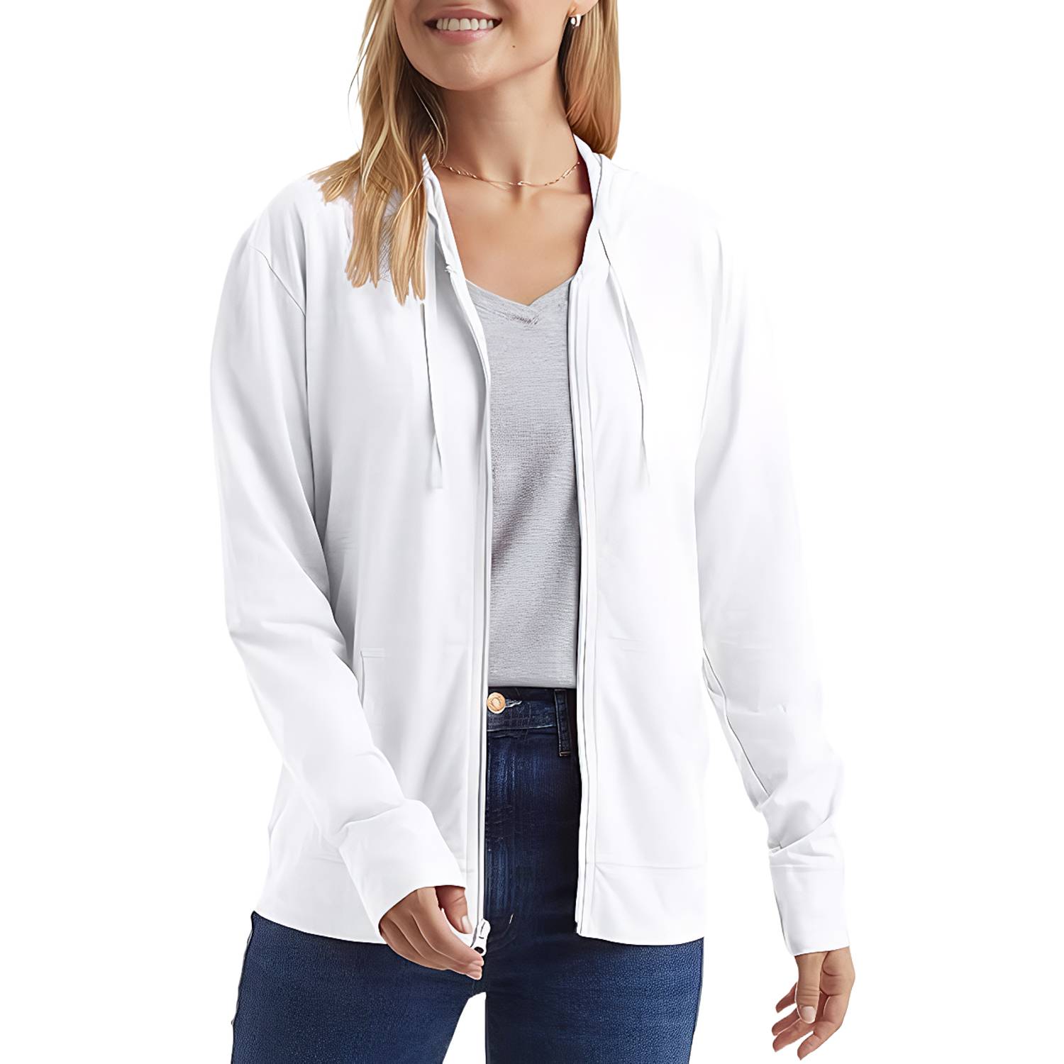 Plus Size Women Solid Color Hoodie - Image 5