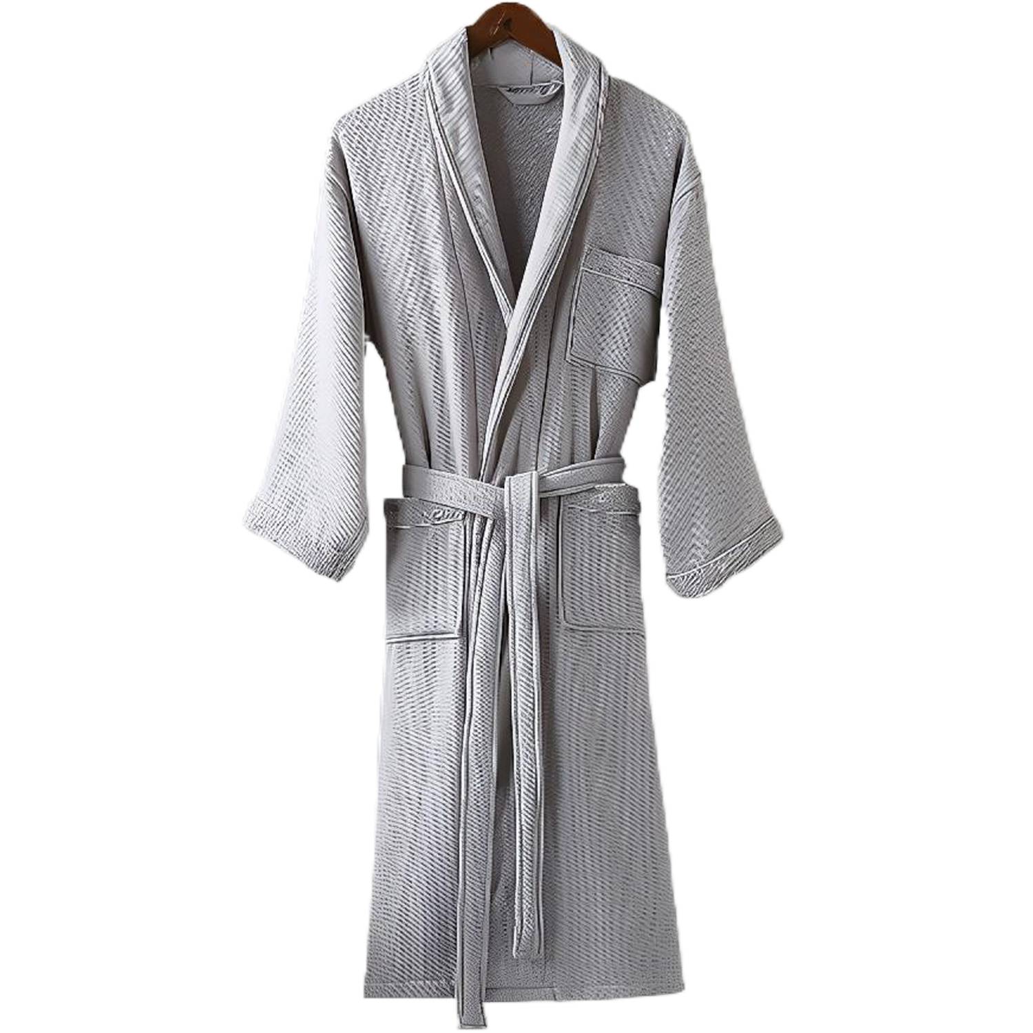 Cotton Long Summer Bathrobe w/Pocket - Image 7