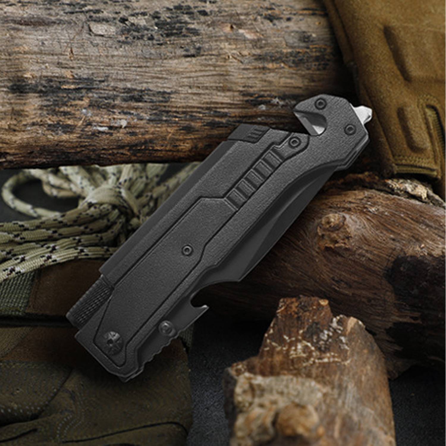 Stainless Steel Outdoor Survival Tactical Folding Knife - Image 5