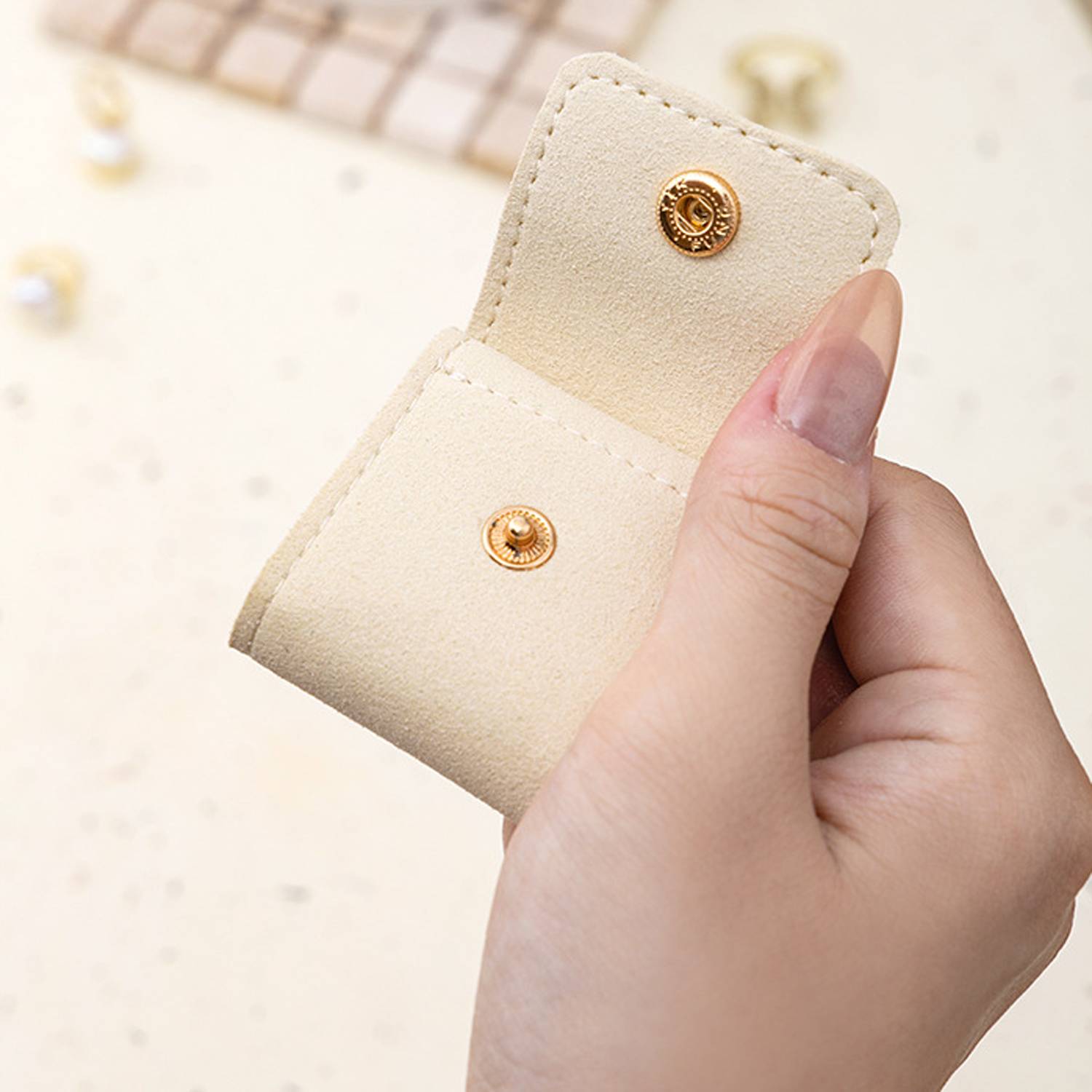 Foldable PU Leather Jewelry Organizer Pouch - Image 9