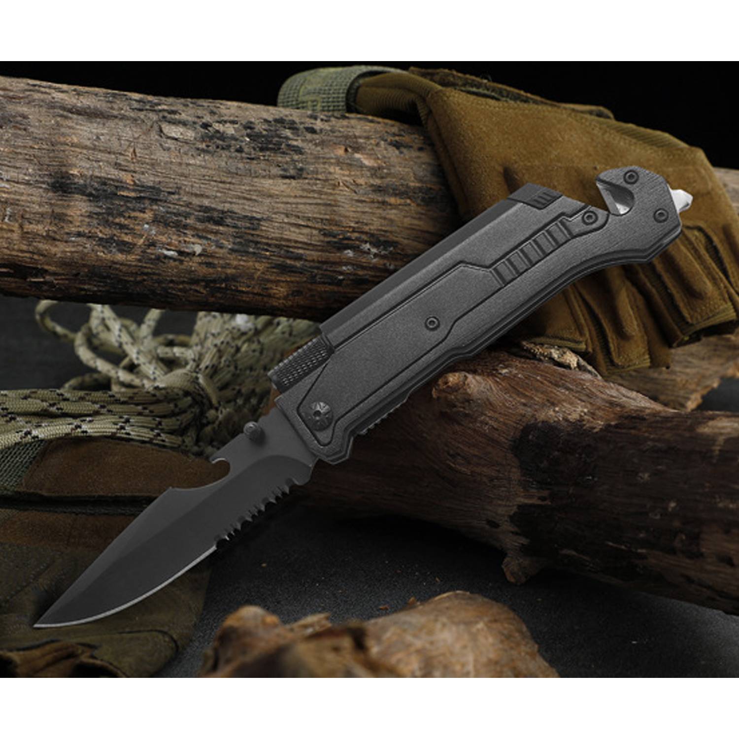 Stainless Steel Outdoor Survival Tactical Folding Knife - Image 3