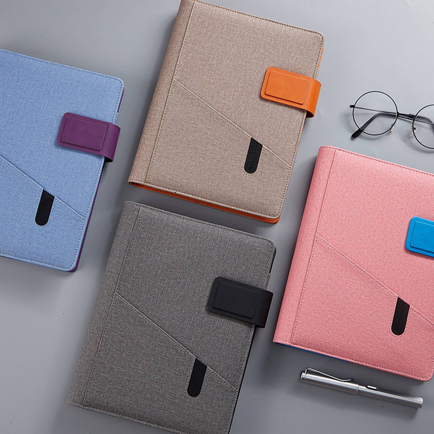 PU Leather A5 Magnetic Closure Binder Notebook - Image 10