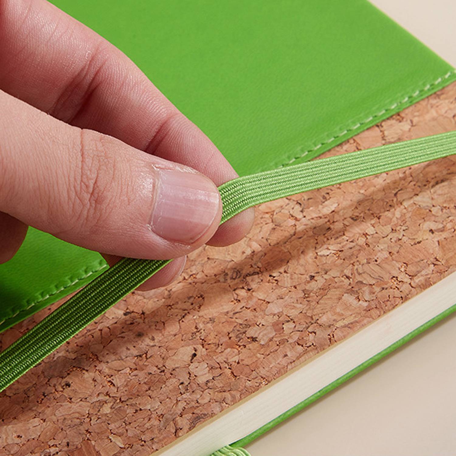 A5 PU Leather Cork Cover Notebook - Image 3