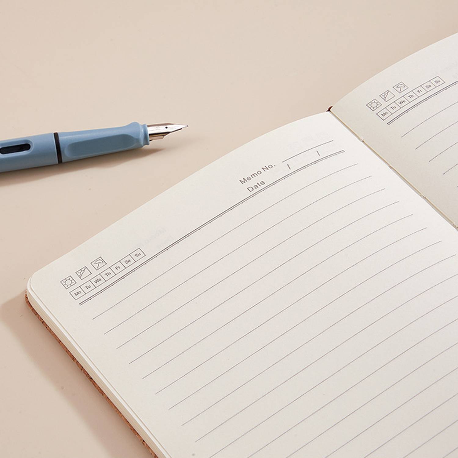 A5 PU Leather Cork Cover Notebook - Image 12