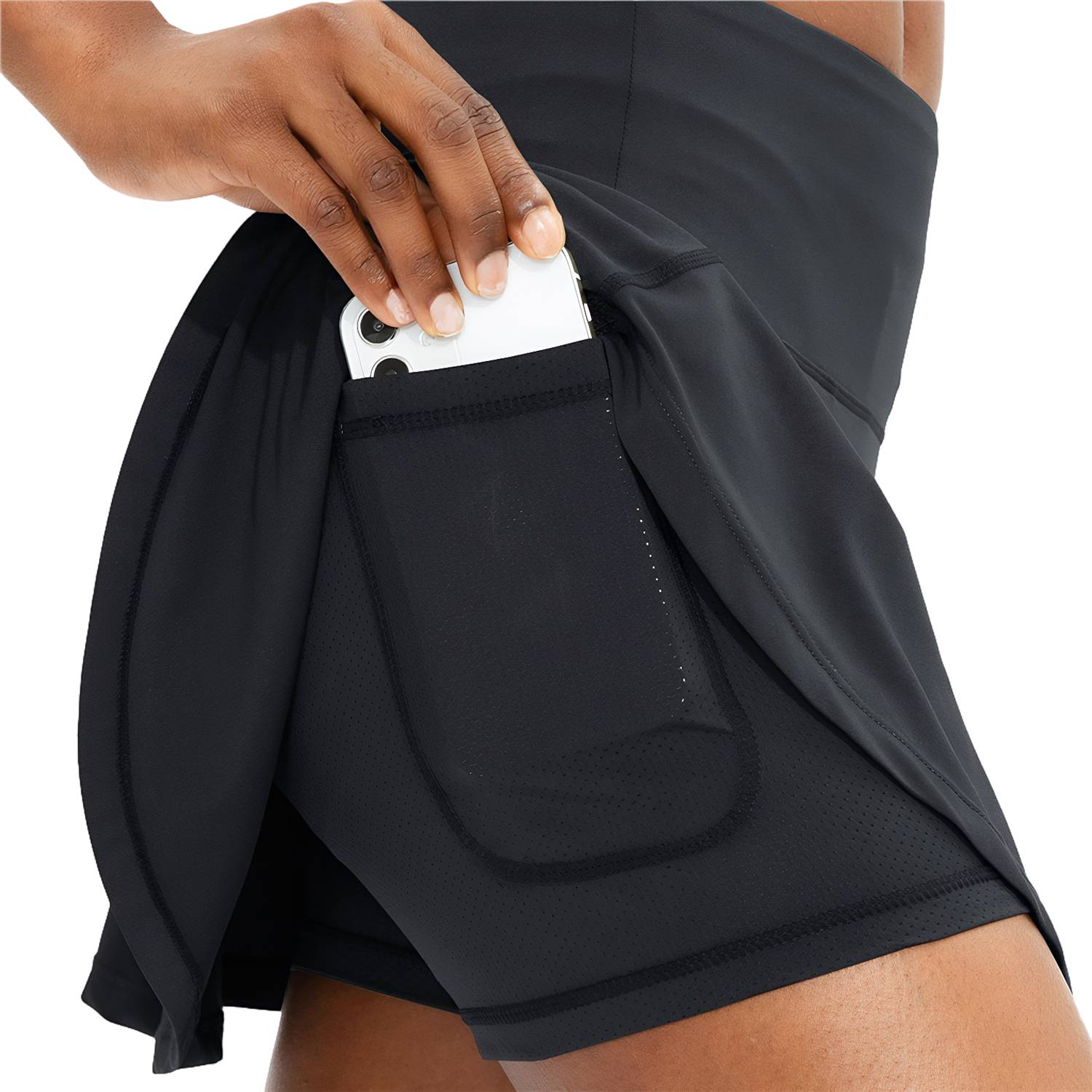High Waist Yoga Breathable Stretch Tennis Skirt - Image 6
