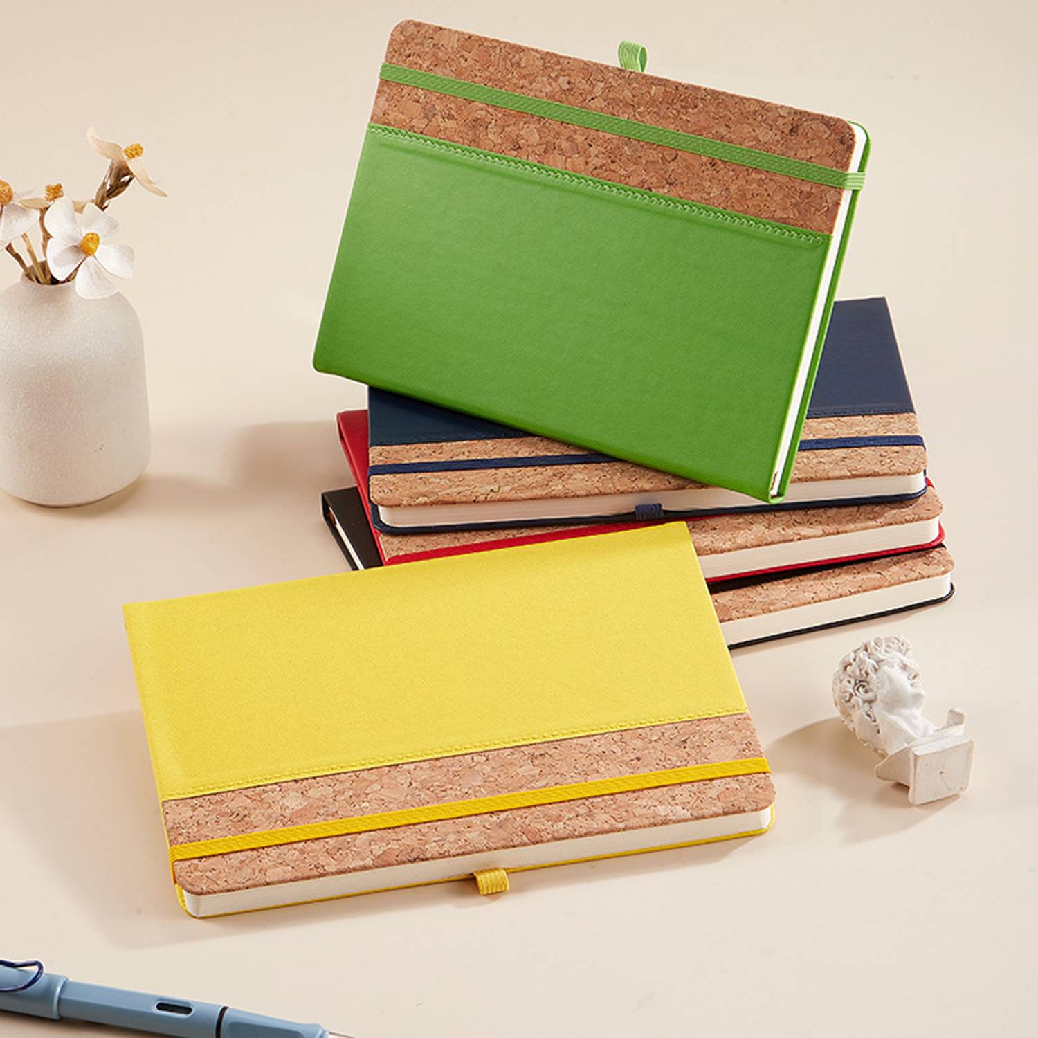 A5 PU Leather Cork Cover Notebook - Image 10