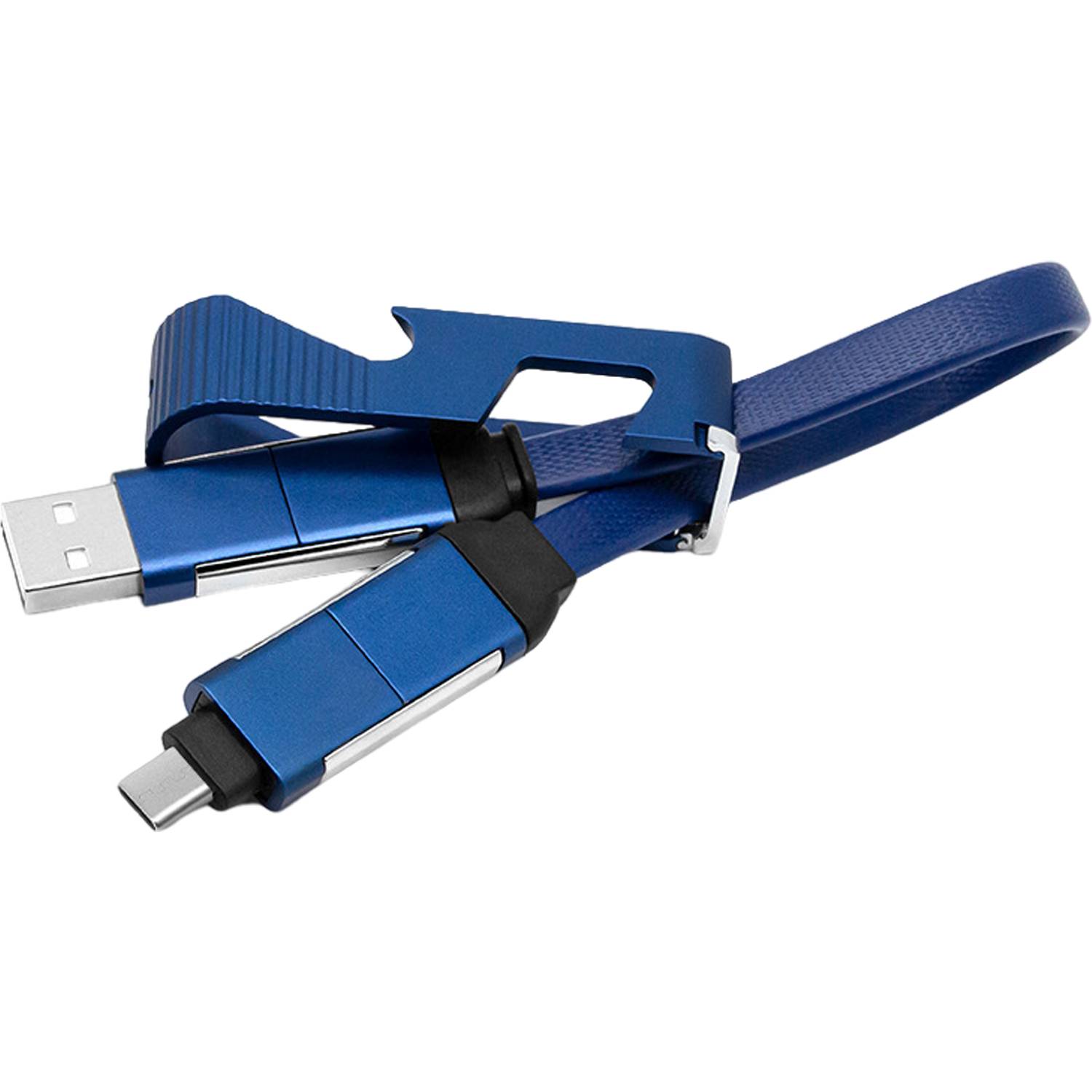 4 in 1 Bottle Opener Keychain w/ USB Cable - Image 7