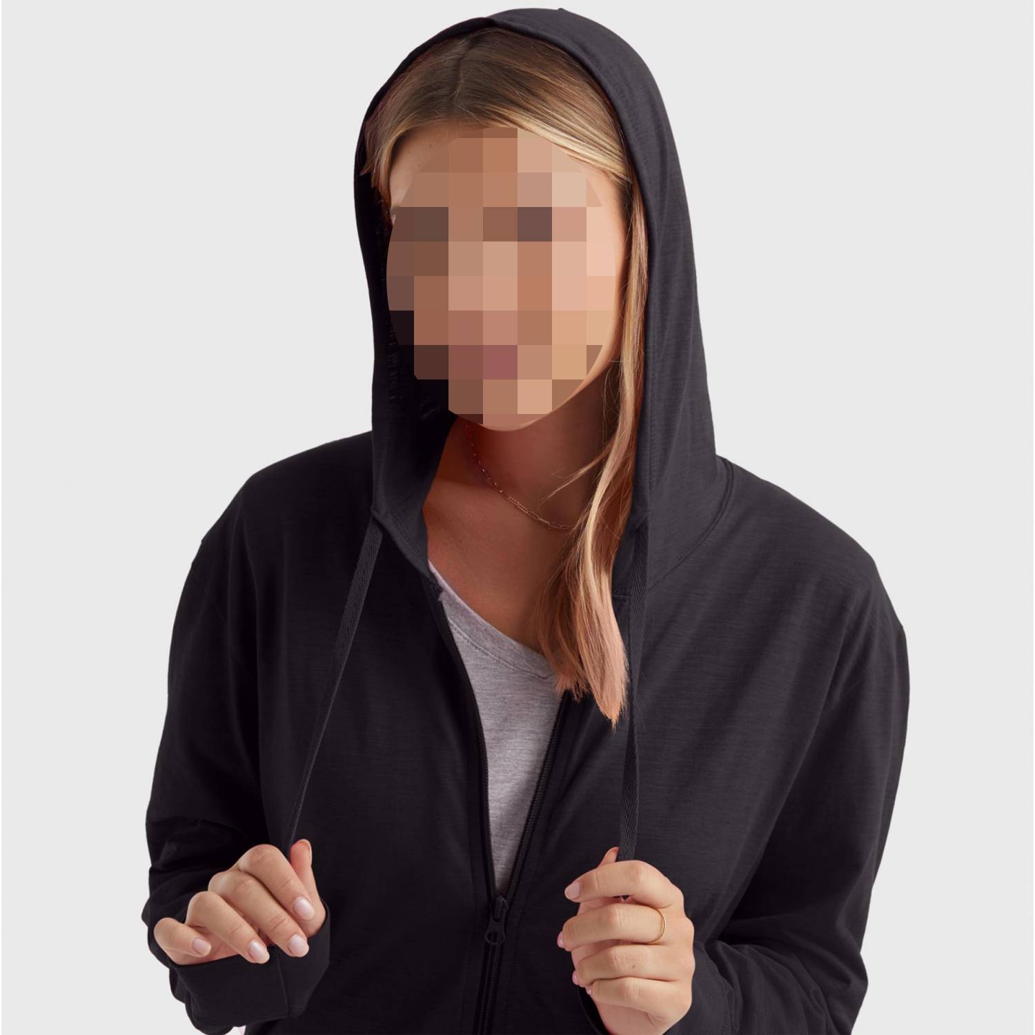 Plus Size Women Solid Color Hoodie - Image 6